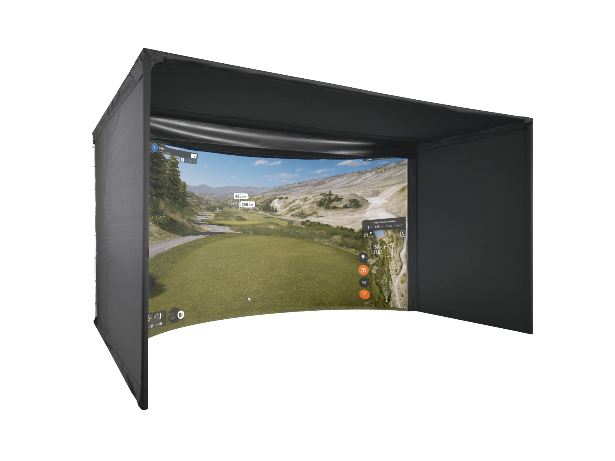 Carl's Place DIY Curved Golf Enclosure Kit by Carl's Place for Home and Indoor Golf Simulators