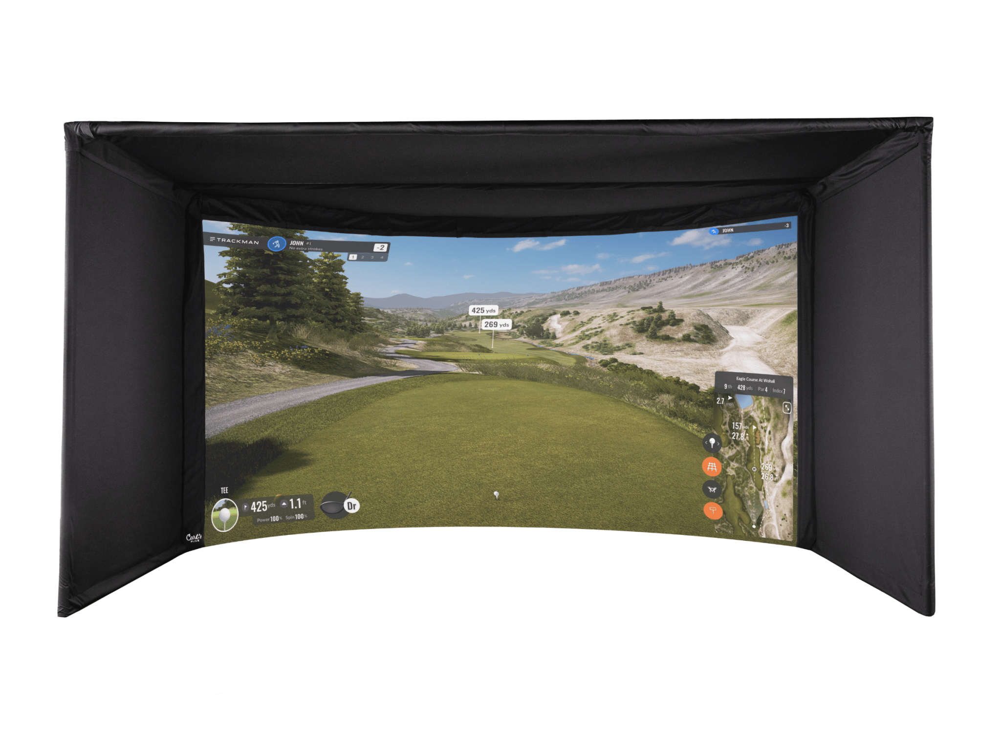 Carl's Place DIY Curved Golf Enclosure Kit by Carl's Place for Home and Indoor Golf Simulators