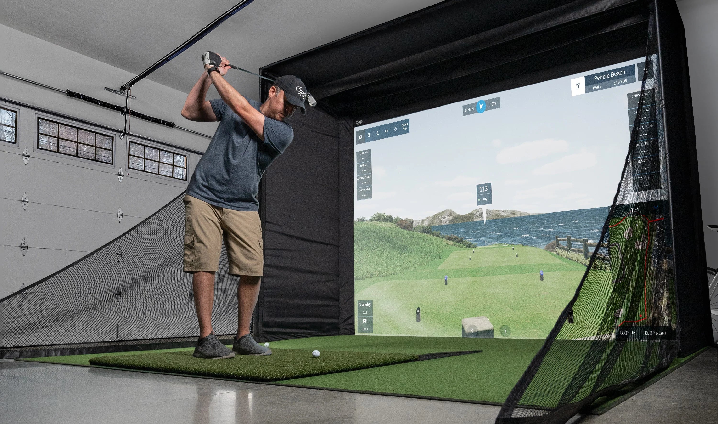Complete Golf Simulator In Action - Landing Page Image