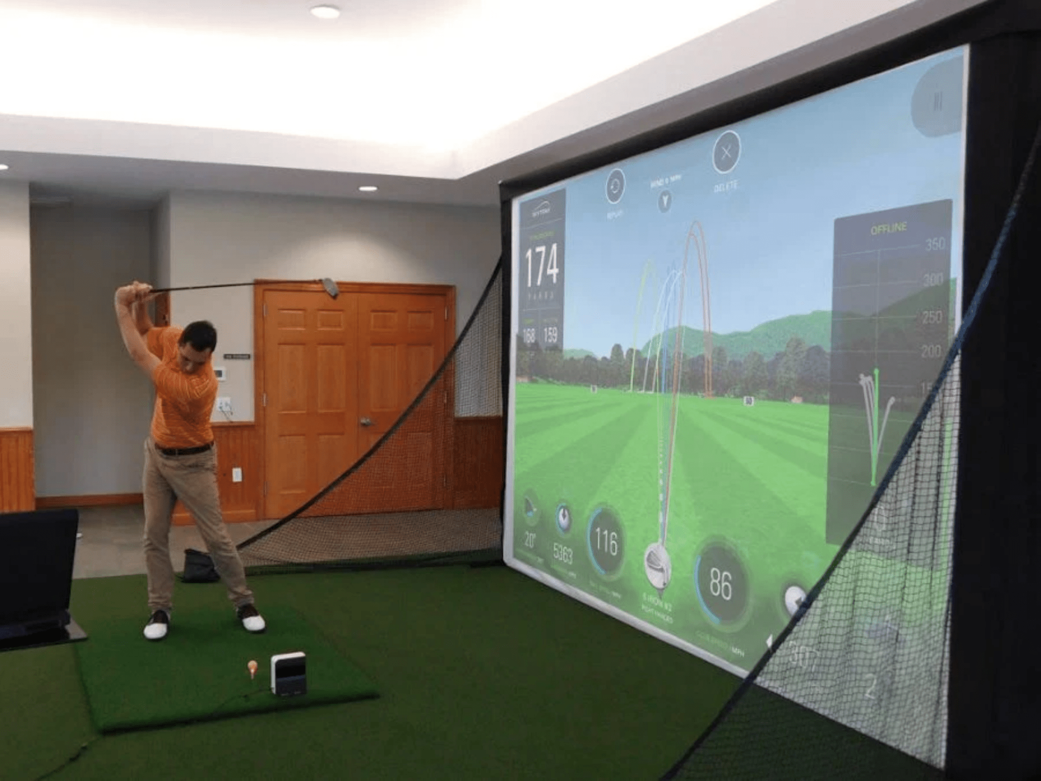MicroBay Golf Simulator Enclosure by AllSportSystems for Home and Indoor Golf Simulators