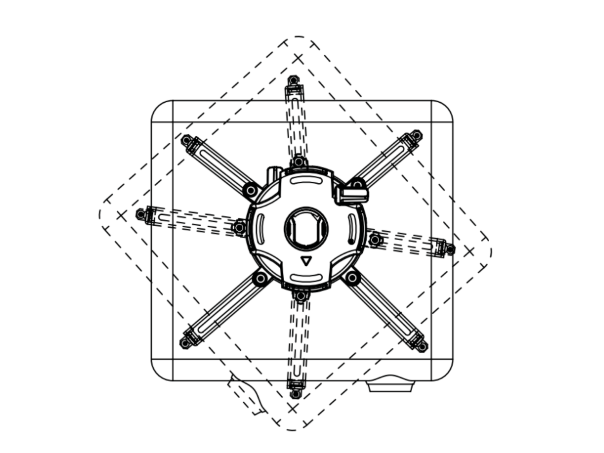 Projector Drop - Mount Kit by Carl's Place for Home and Indoor Golf Simulators