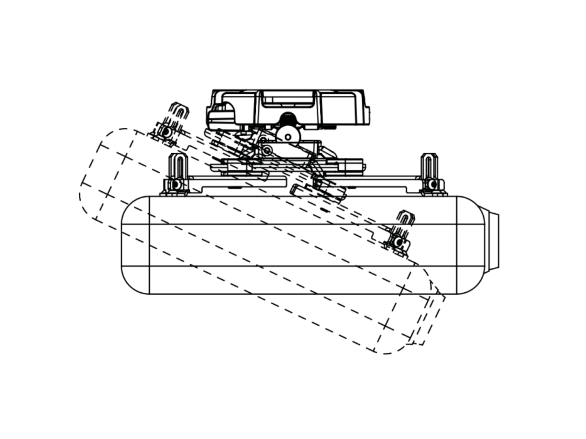Projector Drop - Mount Kit by Carl's Place for Home and Indoor Golf Simulators