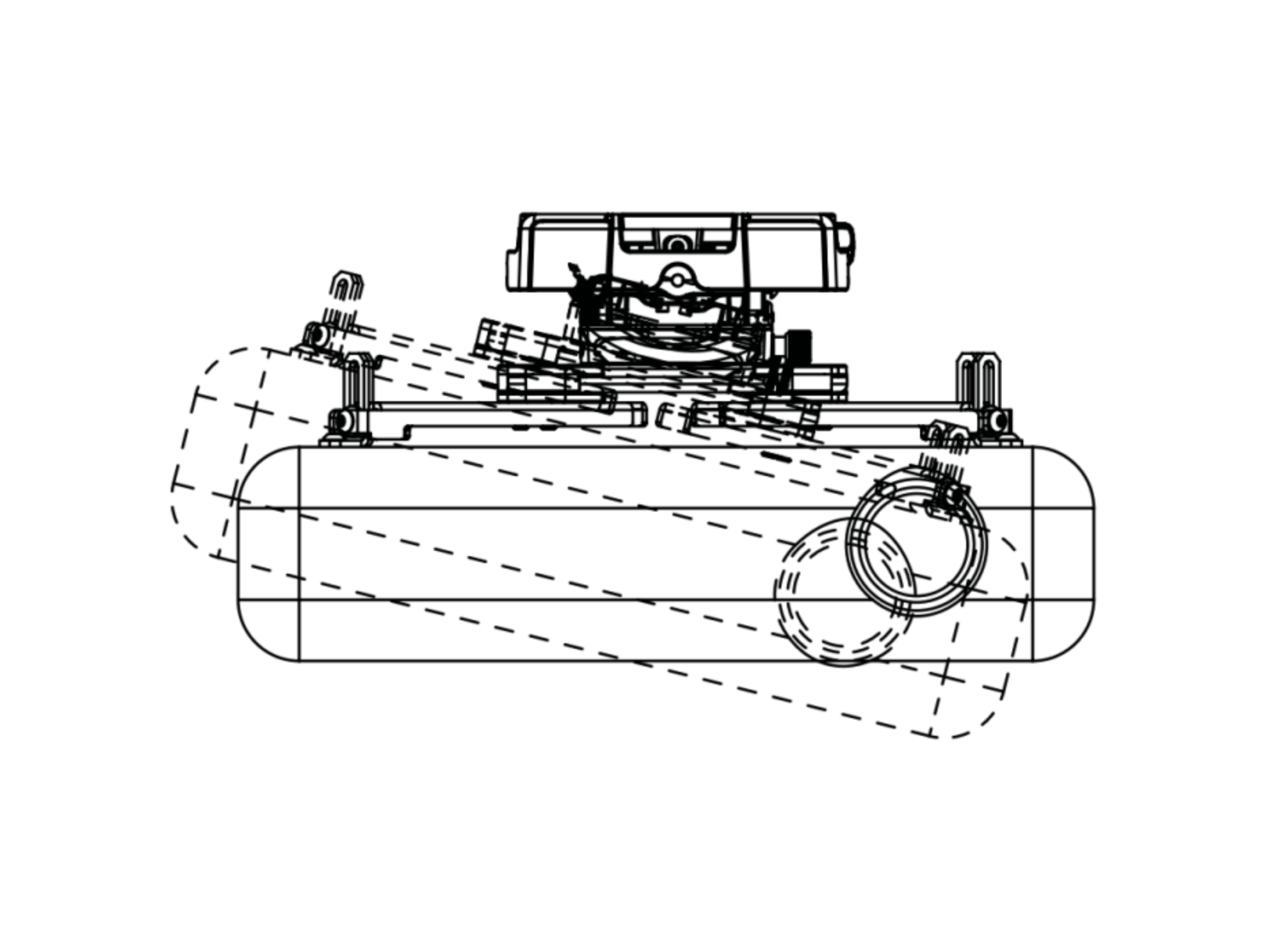 Projector Drop - Mount Kit by Carl's Place for Home and Indoor Golf Simulators