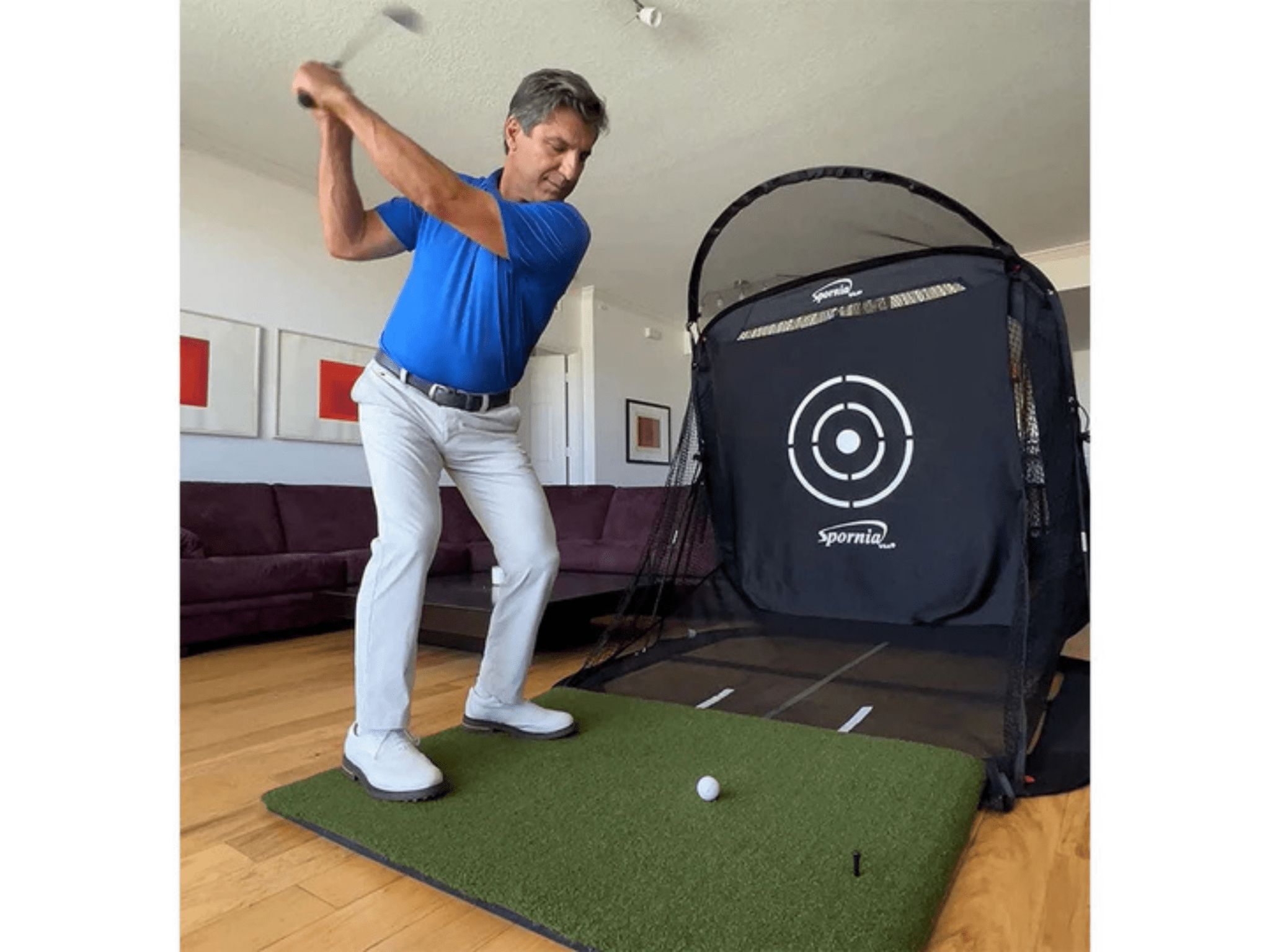 Prostrike Commercial Golf Practice Mat by Spornia for Home and Indoor Golf Simulators
