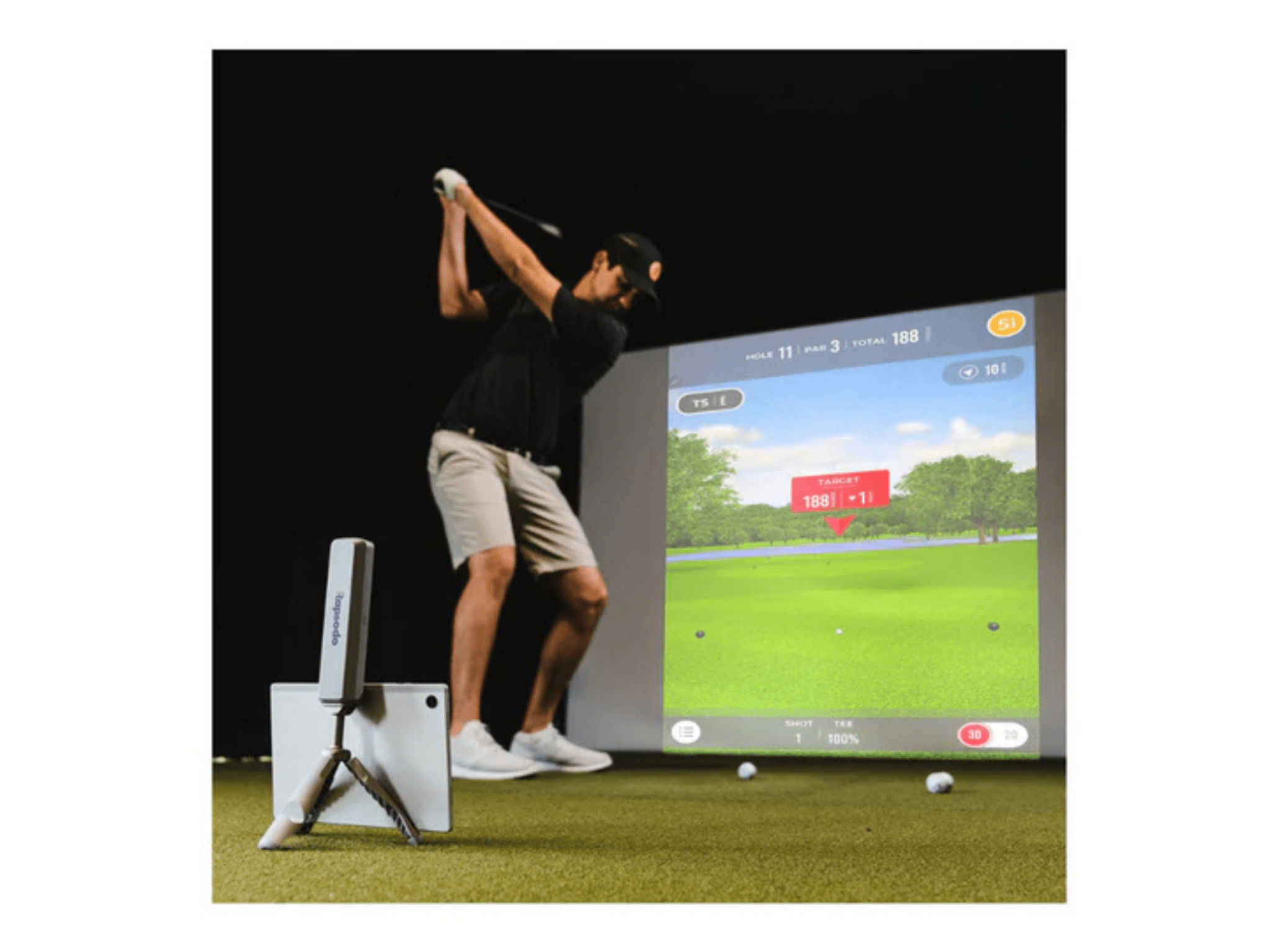 Rapsodo MLM2PRO Spornia Practice Package by Spornia for Home and Indoor Golf Simulators