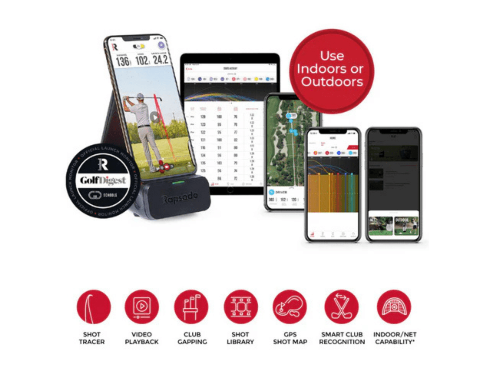 Rapsodo Mobile Launch Monitor (MLM) by Rapsodo for Home and Indoor Golf Simulators