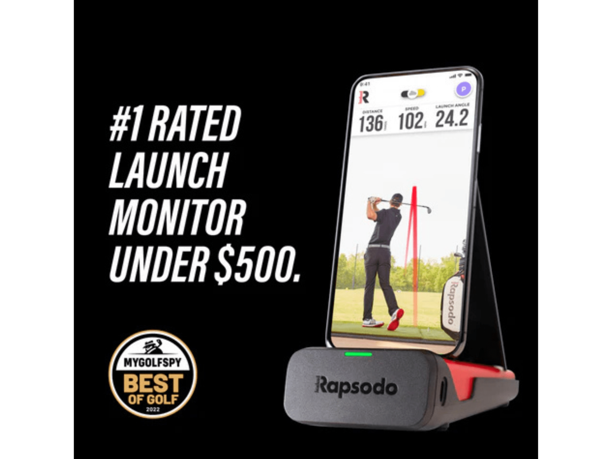 Rapsodo Mobile Launch Monitor (MLM) by Rapsodo for Home and Indoor Golf Simulators