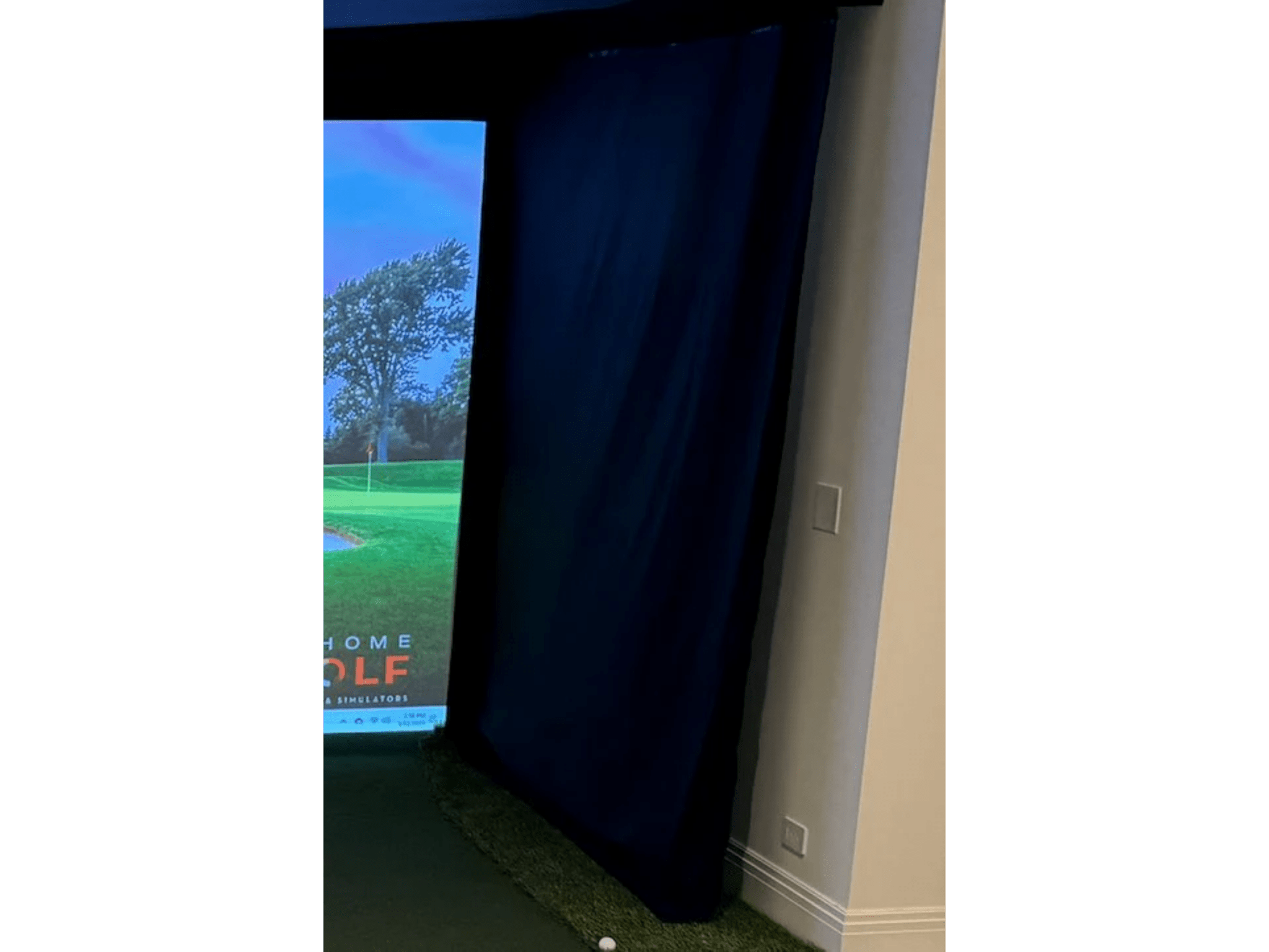 SIG Golf Simulator Curtains by The Indoor Golf Shop for Home and Indoor Golf Simulators