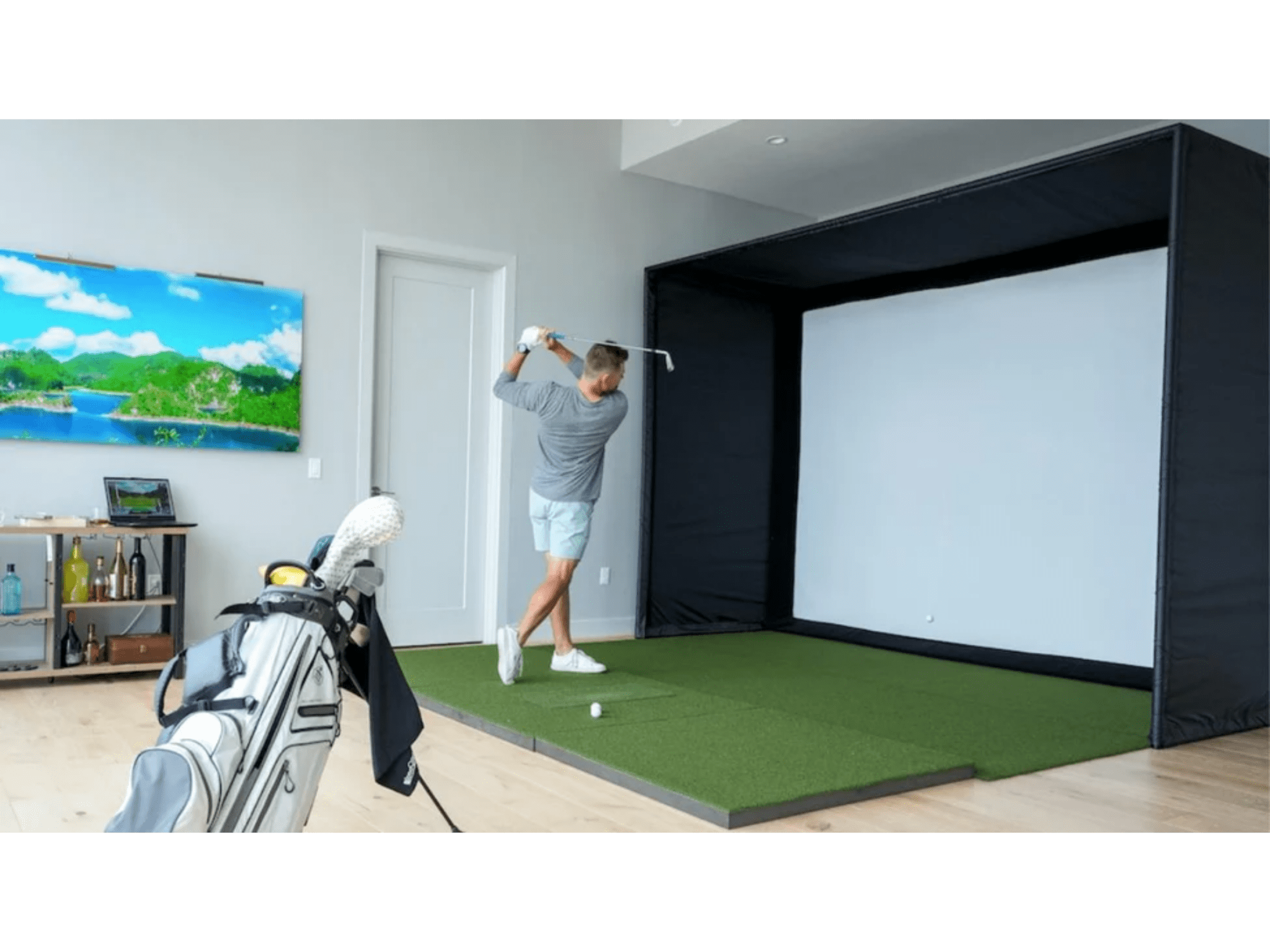 SIG10 Golf Simulator Studio Package by The Indoor Golf Shop for Home and Indoor Golf Simulators