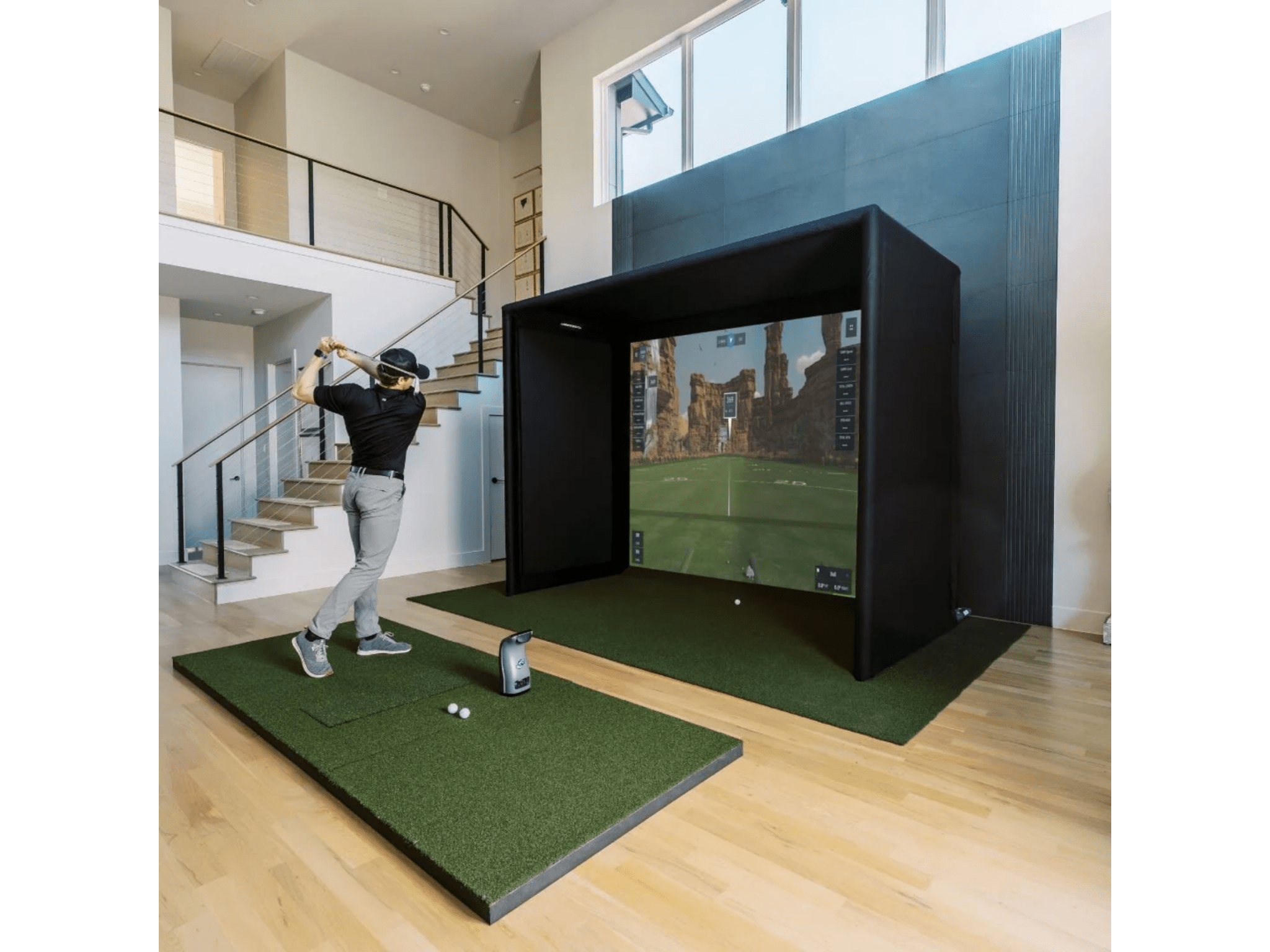 SIGPRO Commercial Enclosure by The Indoor Golf Shop for Home and Indoor Golf Simulators