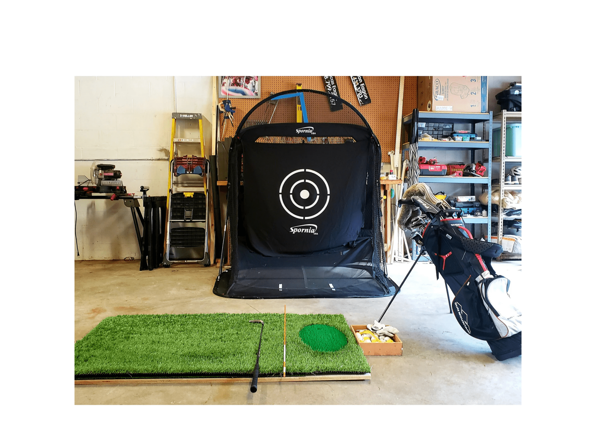 Spornia SPG - 5 Golf Practice Net | Compact Edition by Spornia for Home and Indoor Golf Simulators