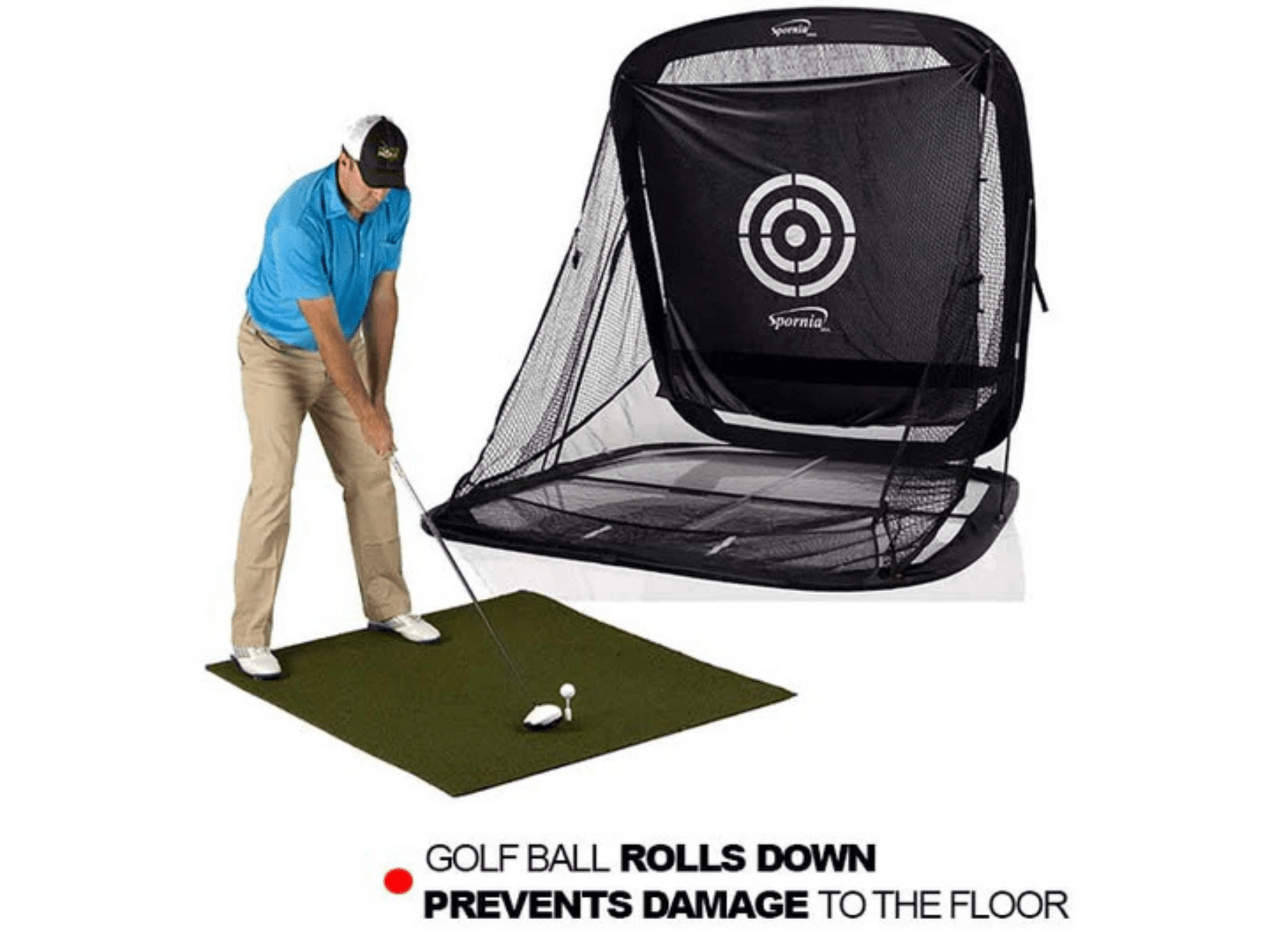 Spornia SPG - 7 Golf Practice Net | Standard Edition by Spornia for Home and Indoor Golf Simulators