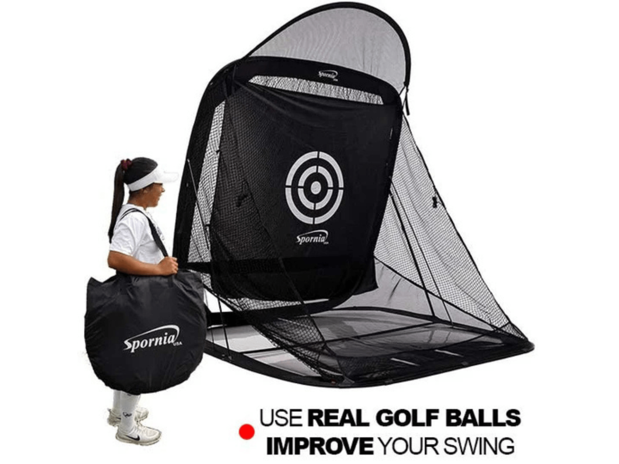 Spornia SPG - 7 Golf Practice Net | Standard Edition by Spornia for Home and Indoor Golf Simulators
