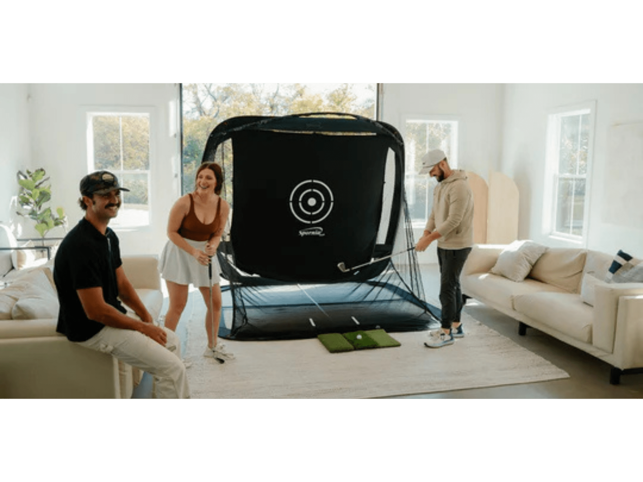 Spornia SPG - 8 Golf Practice Net | XL Edition by Spornia for Home and Indoor Golf Simulators