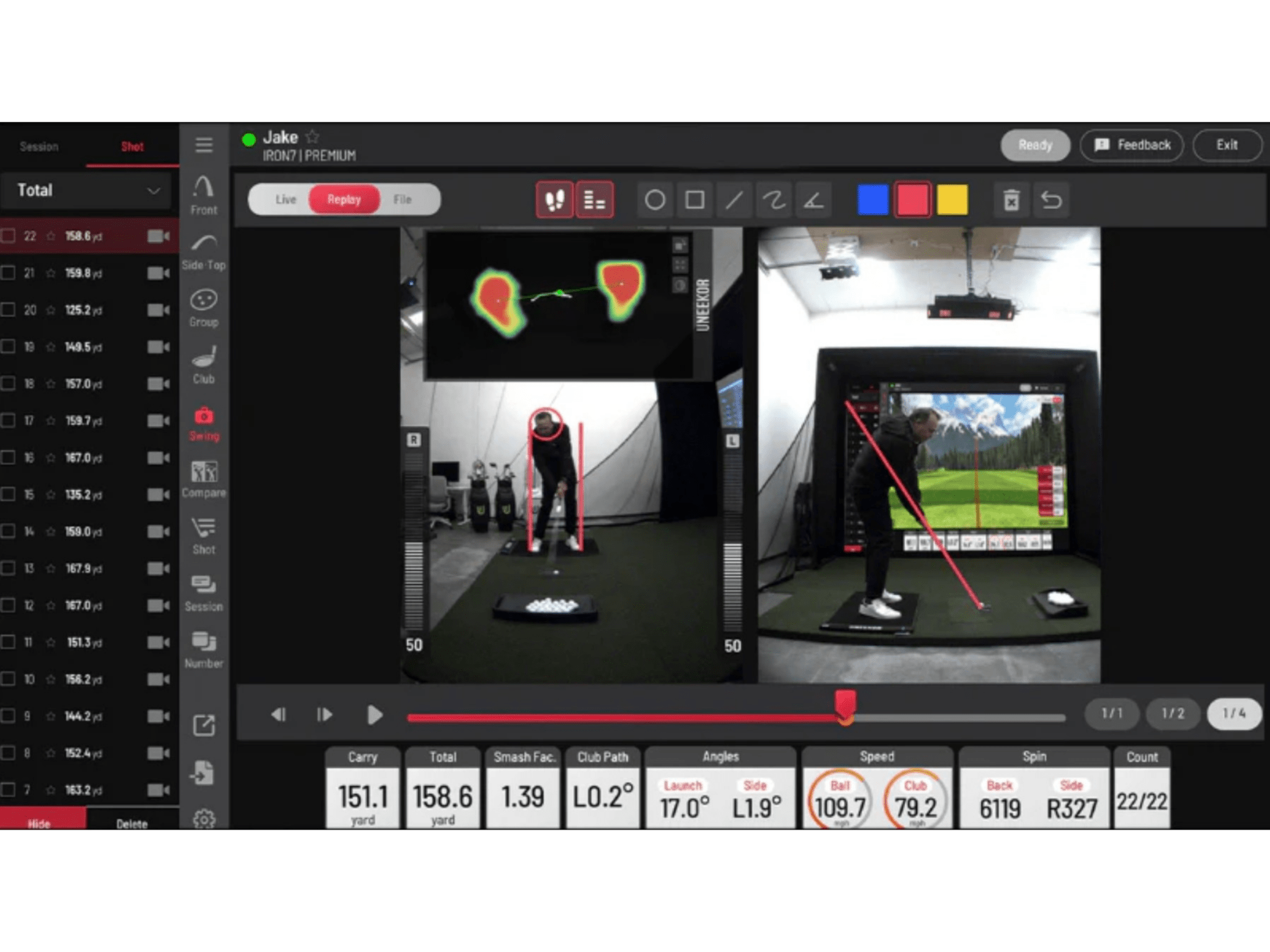 Uneekor Performance Optix Package (Swing Optix Cameras + Balance Optix Mat) by Uneekor for Home and Indoor Golf Simulators