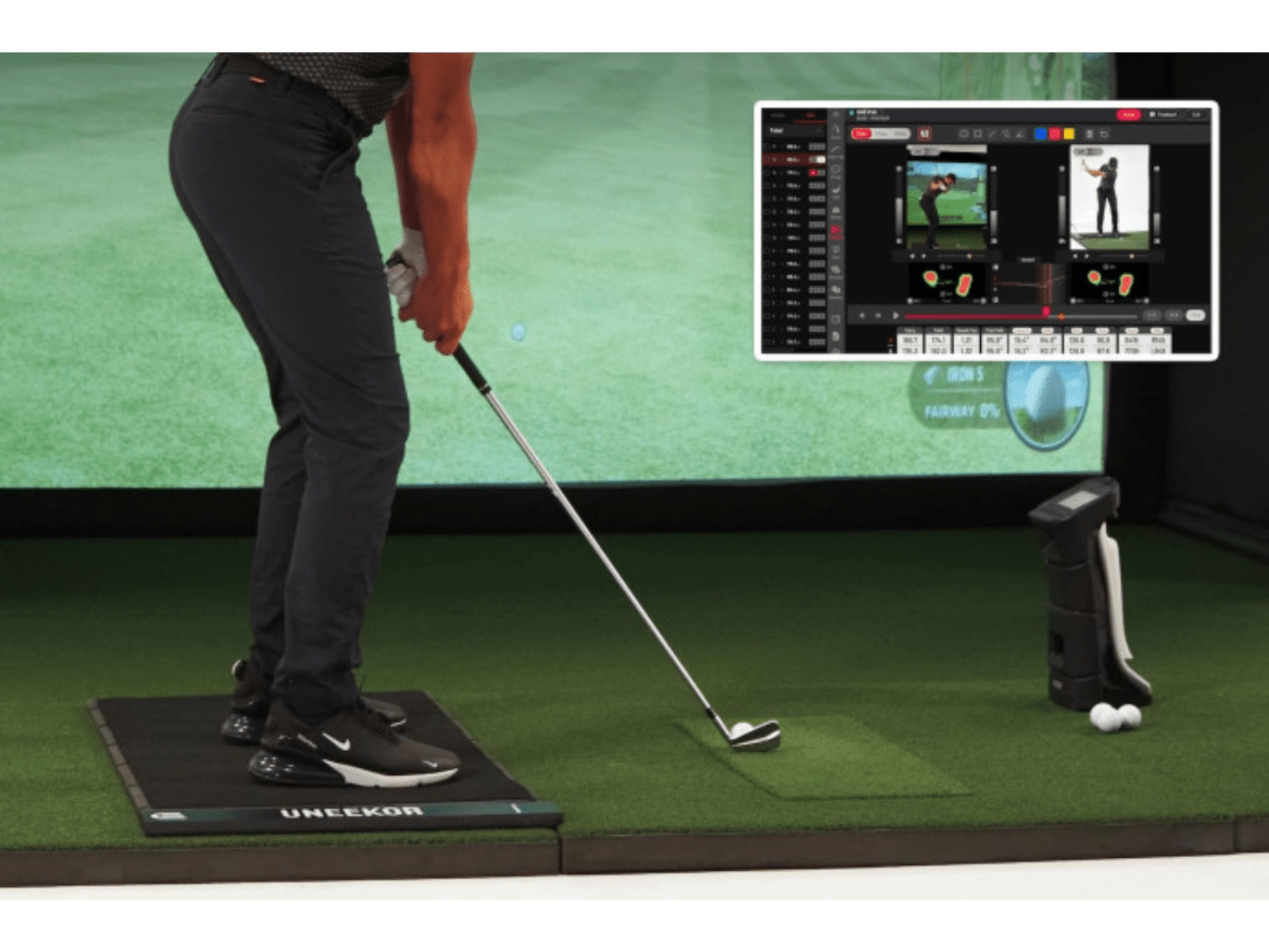 Uneekor Performance Optix Package (Swing Optix Cameras + Balance Optix Mat) by Uneekor for Home and Indoor Golf Simulators