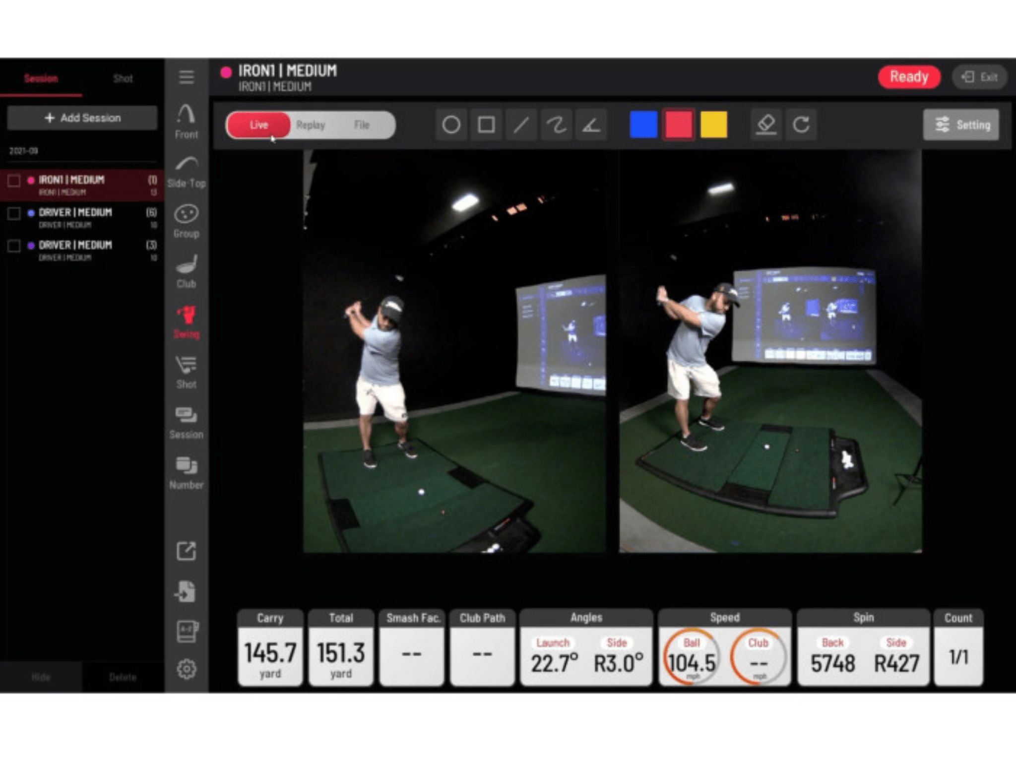 Uneekor Premium Swing Optix Cameras & Software by Uneekor for Home and Indoor Golf Simulators