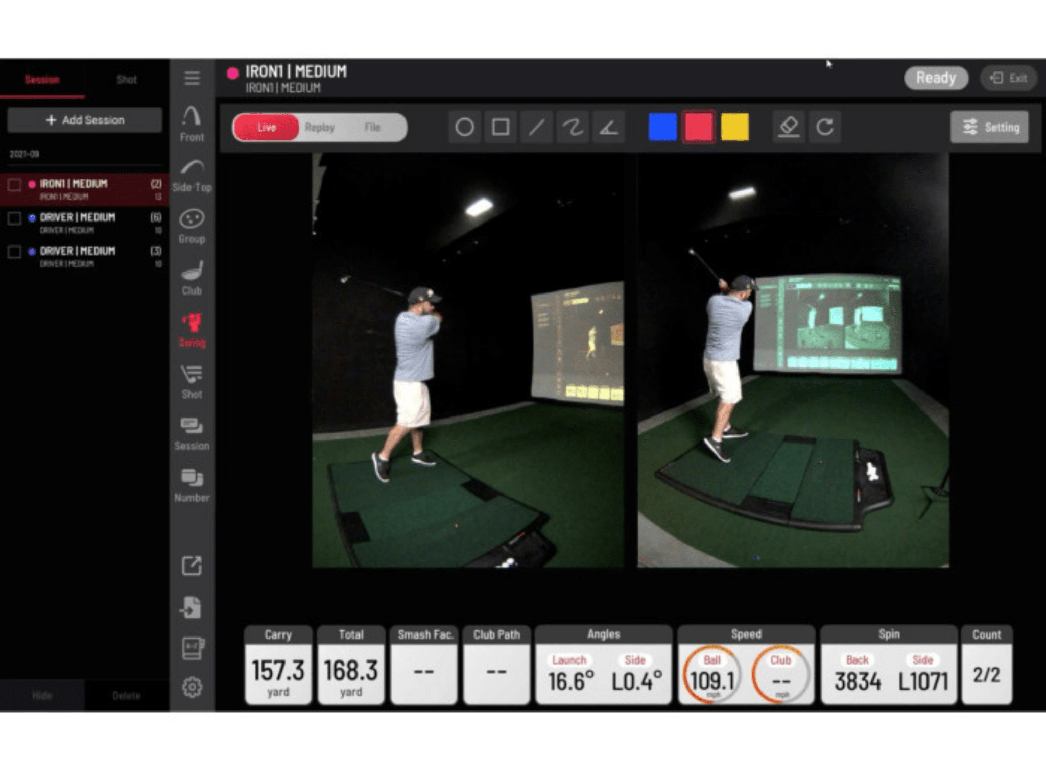 Uneekor Premium Swing Optix Cameras & Software by Uneekor for Home and Indoor Golf Simulators