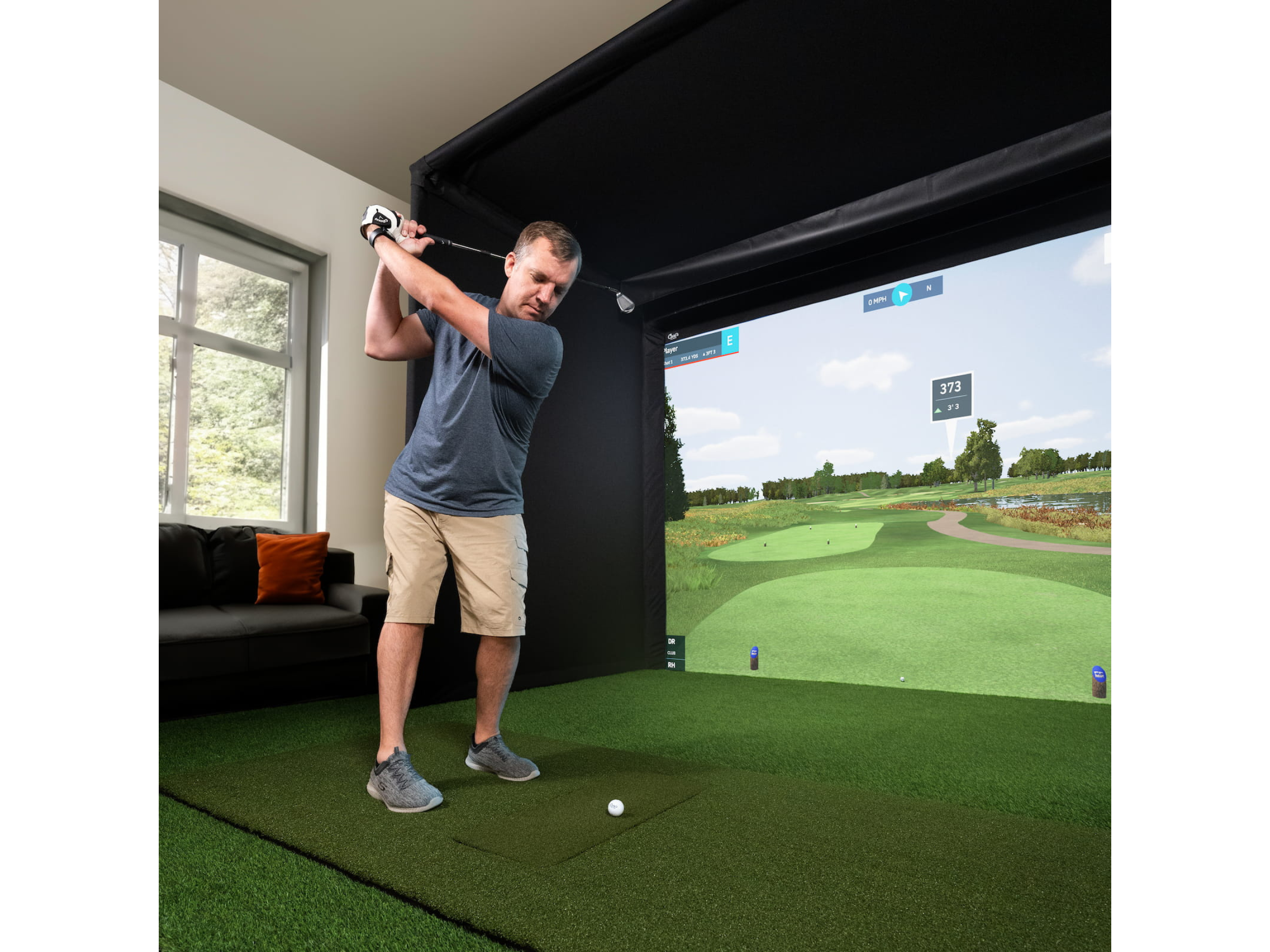 Carl's Place PRO Golf Simulator Enclosure Kit with Impact Screen