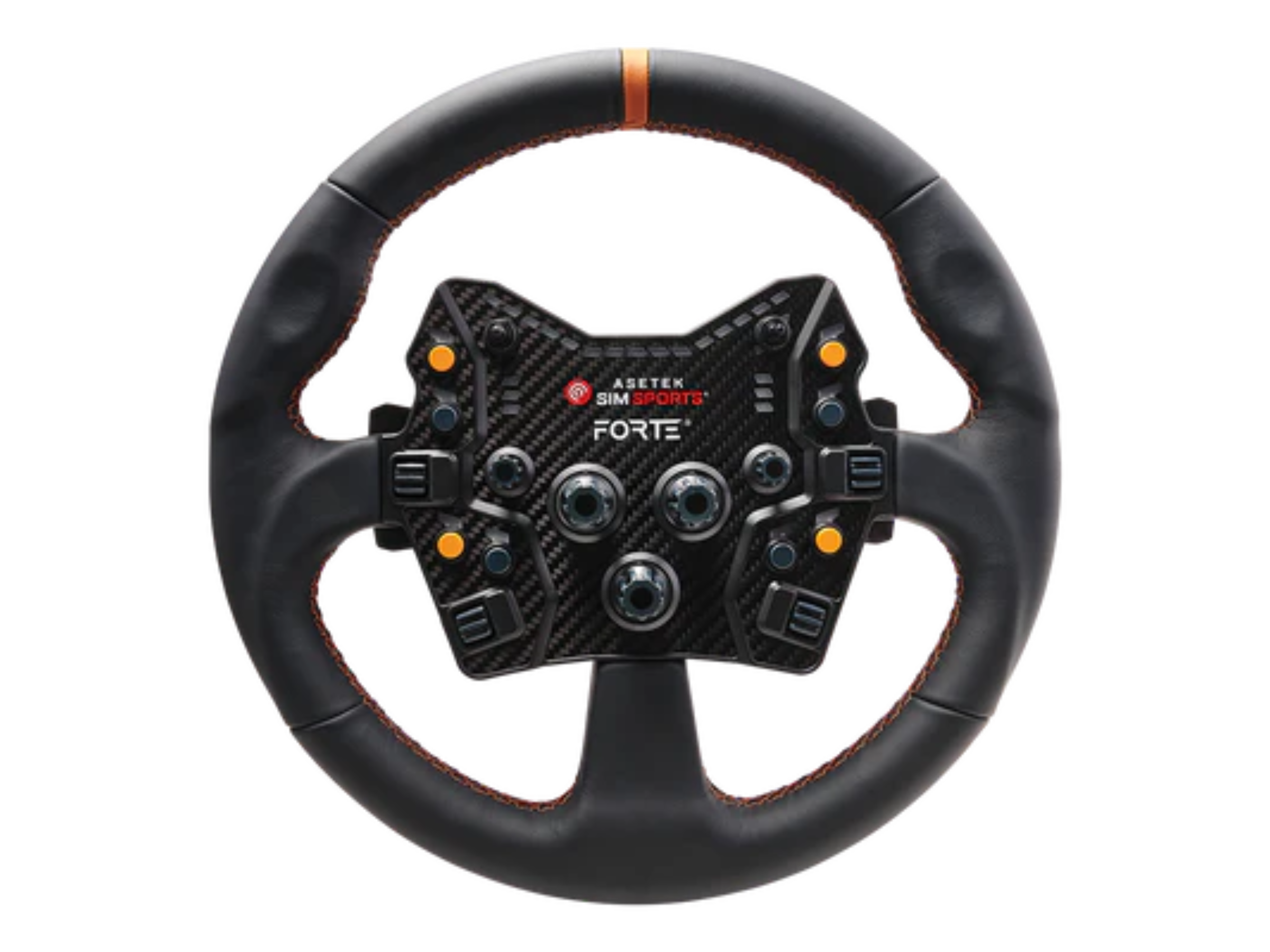 Asetek SimSports Round Black Leather Rim