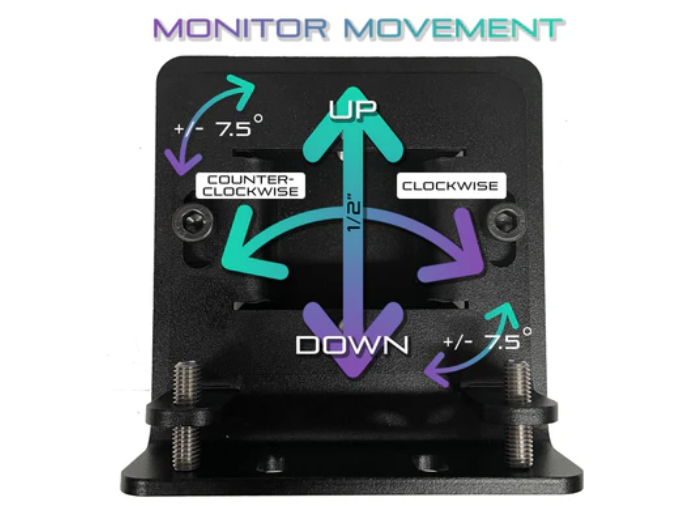 Free-Standing Monitor Stand Upgrade Kit (Single Heavy-Duty to Triple 43")