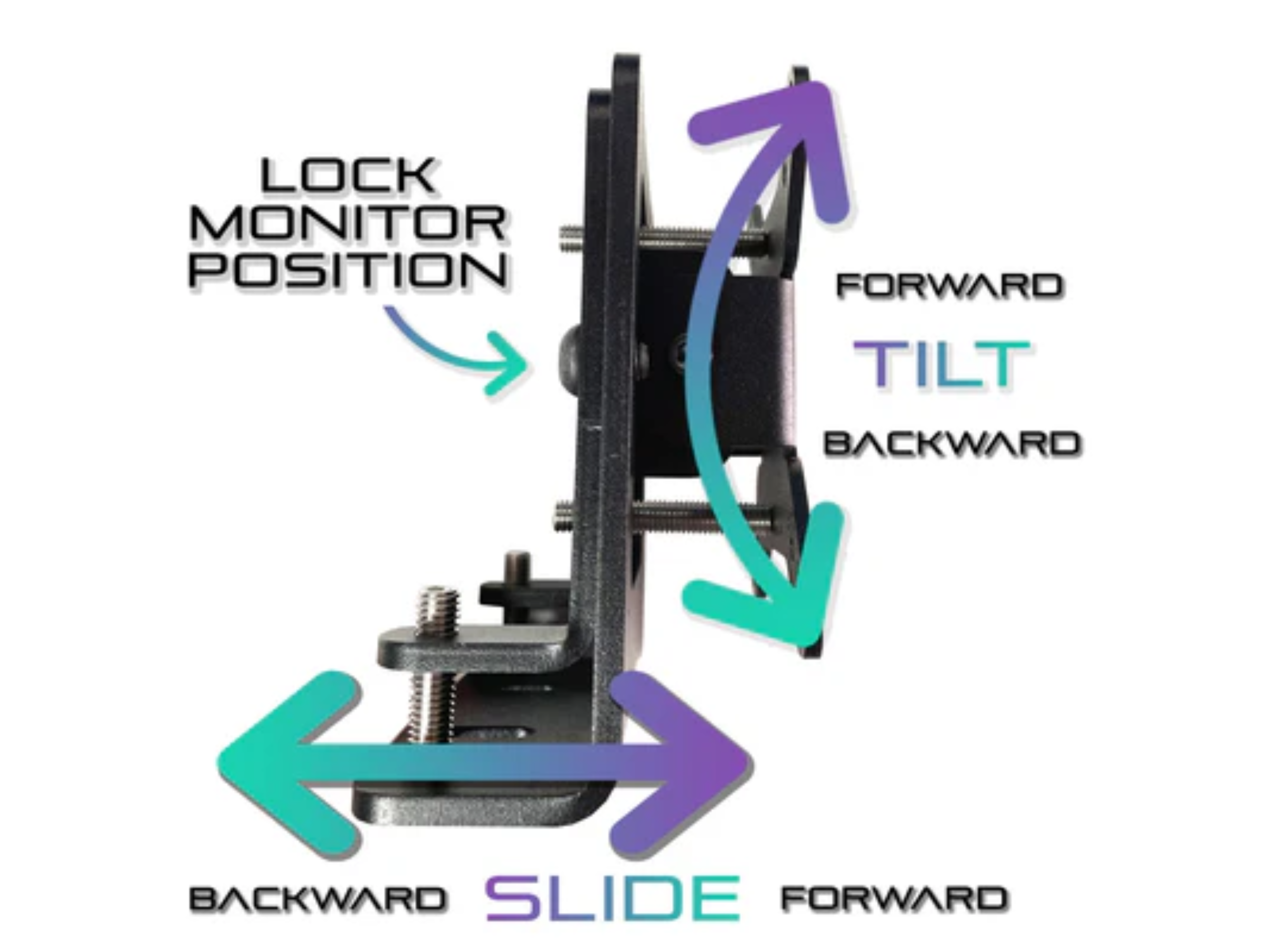 Free-Standing Monitor Stand Upgrade Kit (Single Heavy-Duty to Triple 43")