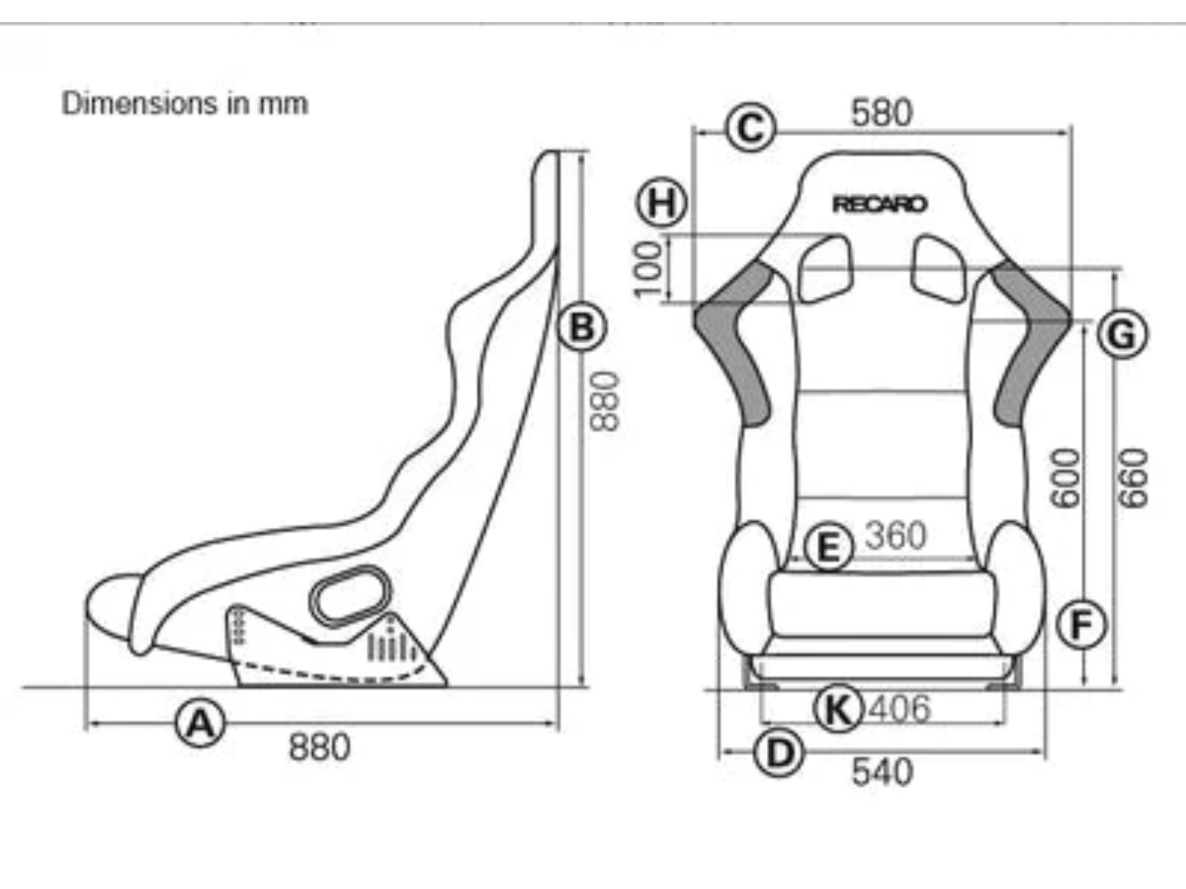 Recaro Profi SPG XL Bucket Seat (FIA) - BLK Velour