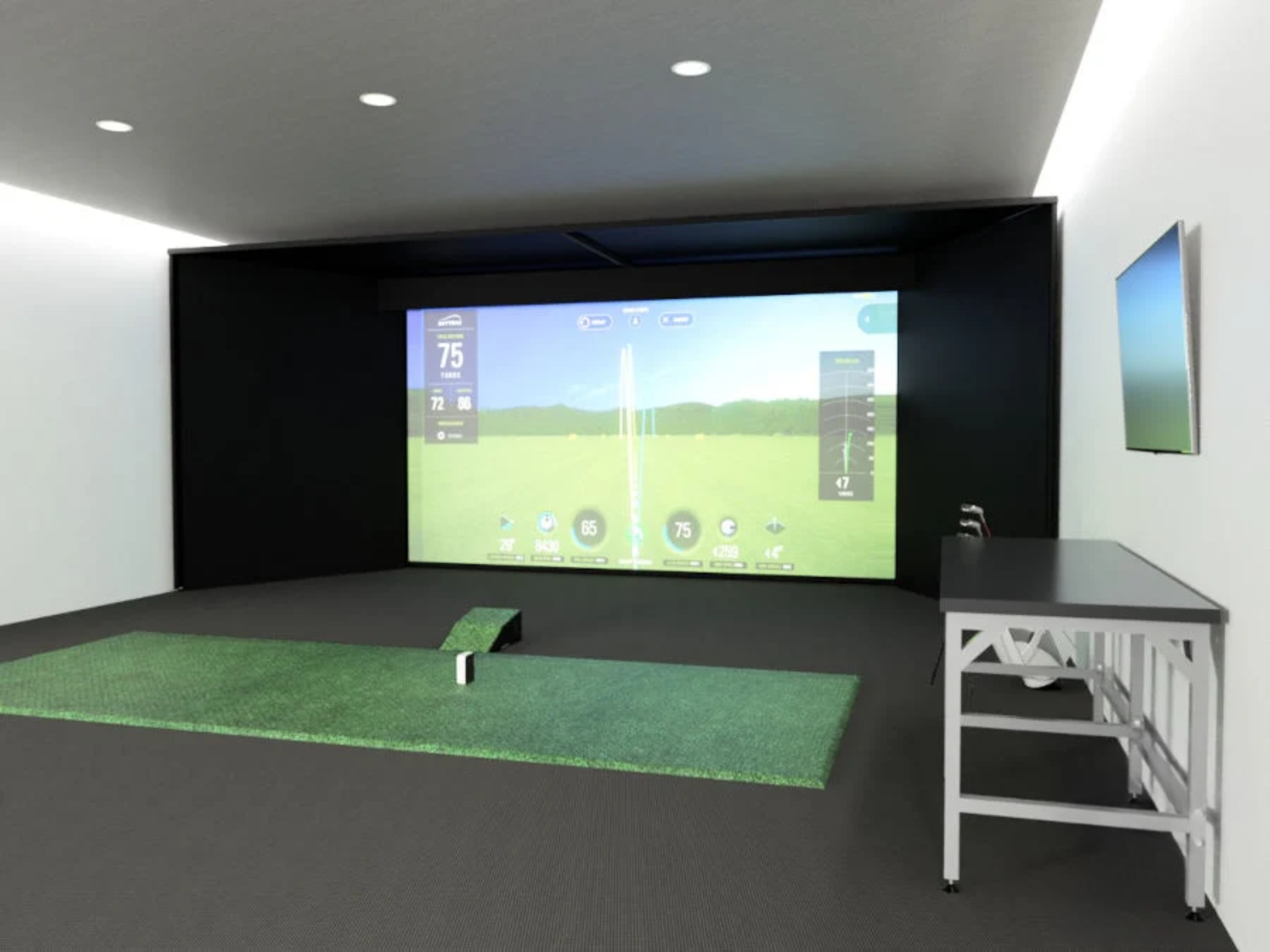 Studio Bay Wall-to-Wall Golf Simulator Bay | Commercial & Residential