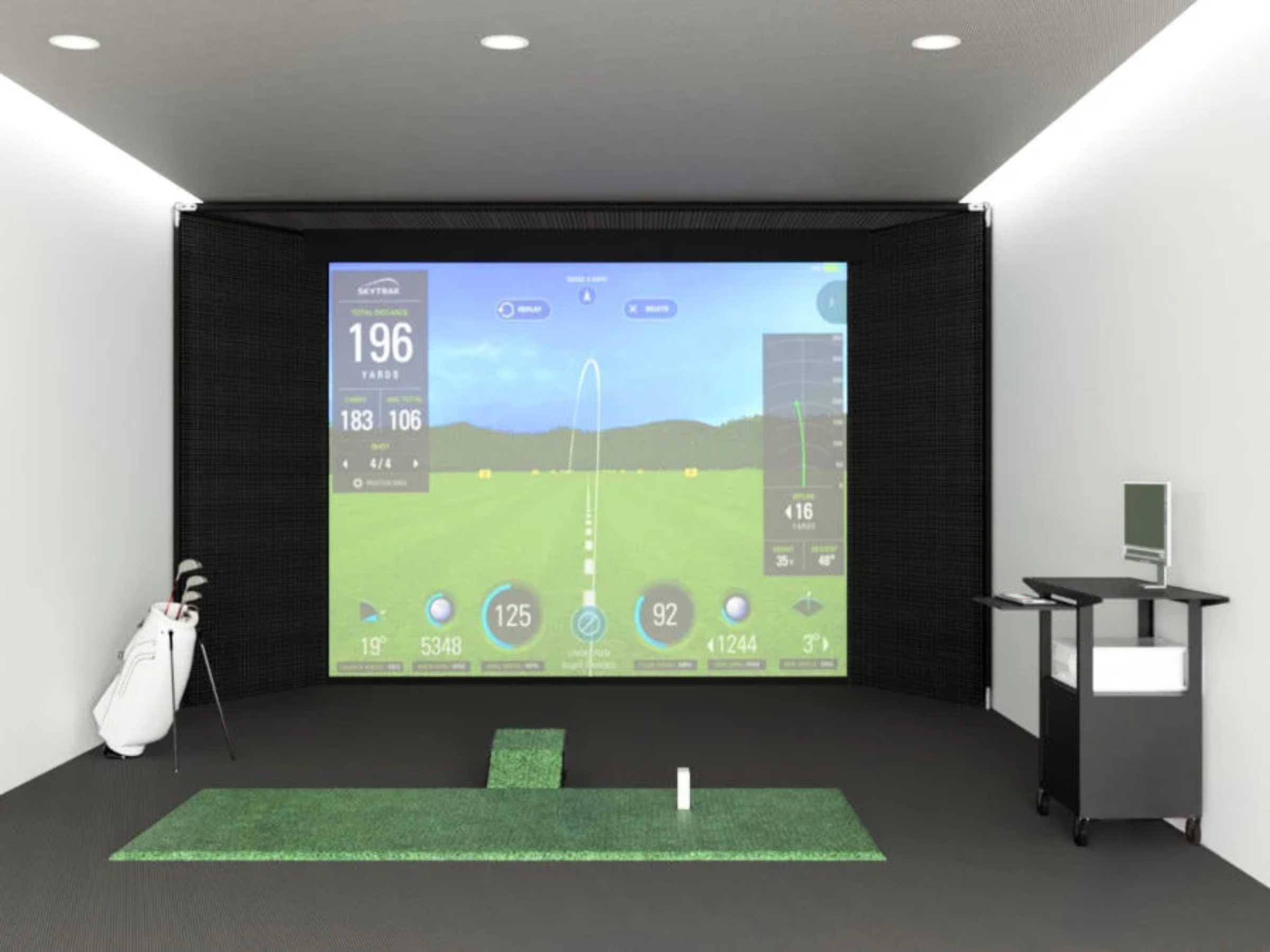 Studio Bay Wall-to-Wall Golf Simulator Bay | Commercial & Residential