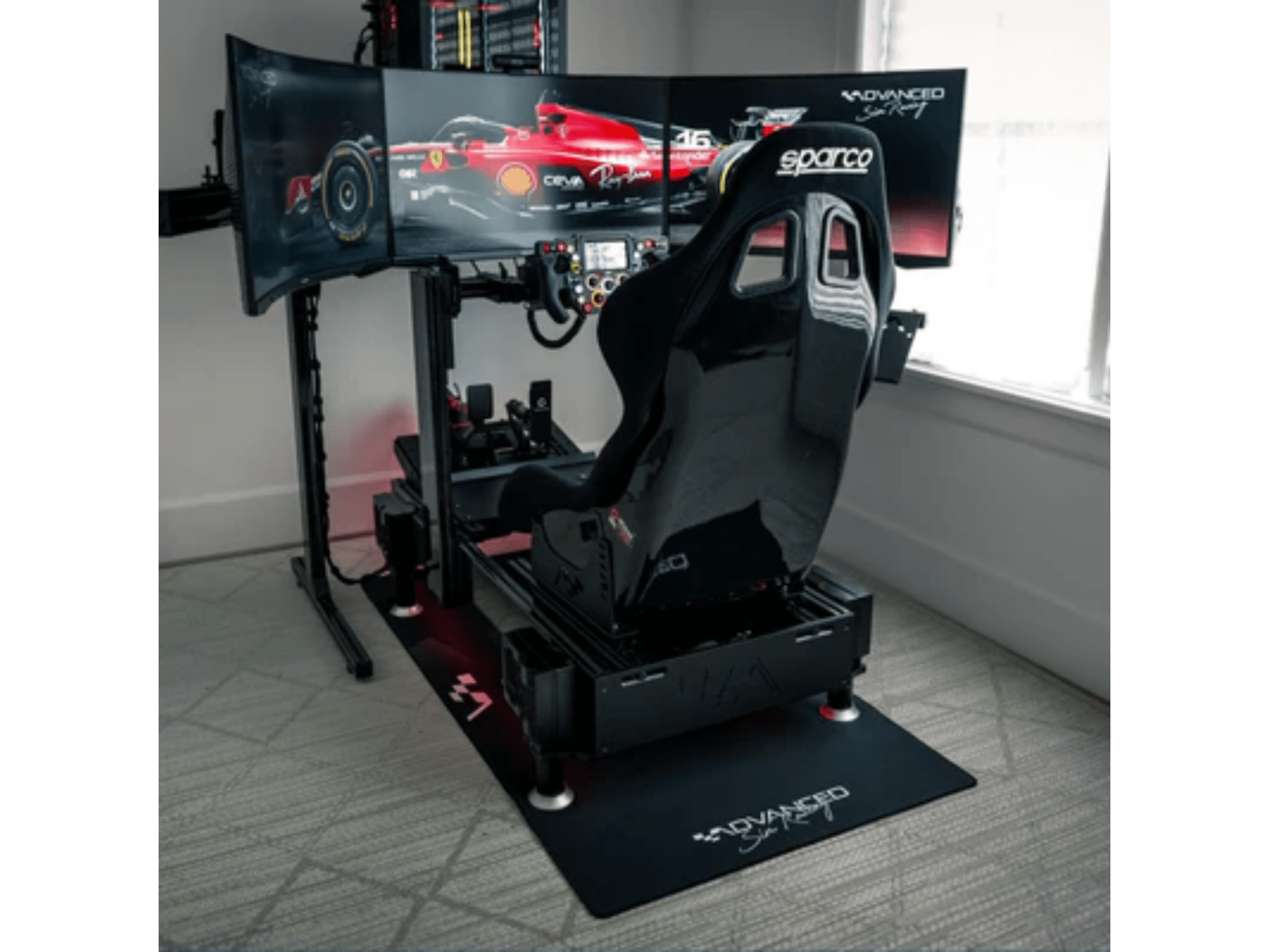 ASR Racing Simulator Floor Mat by Advanced Sim Racing for Racing Simulators