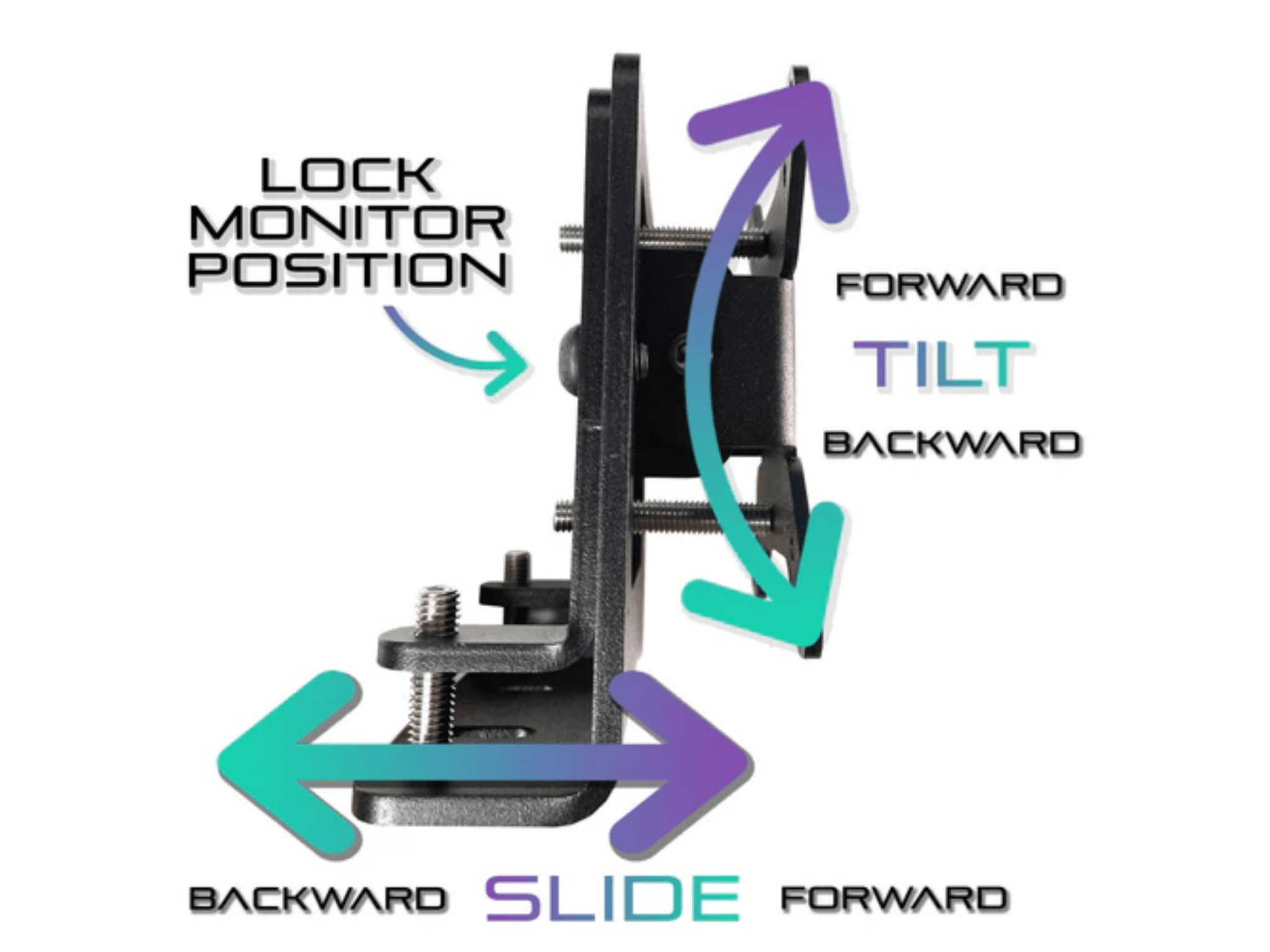 ASR VESA Monitor Adapter (Set of 3) by Advanced Sim Racing for Racing Simulators