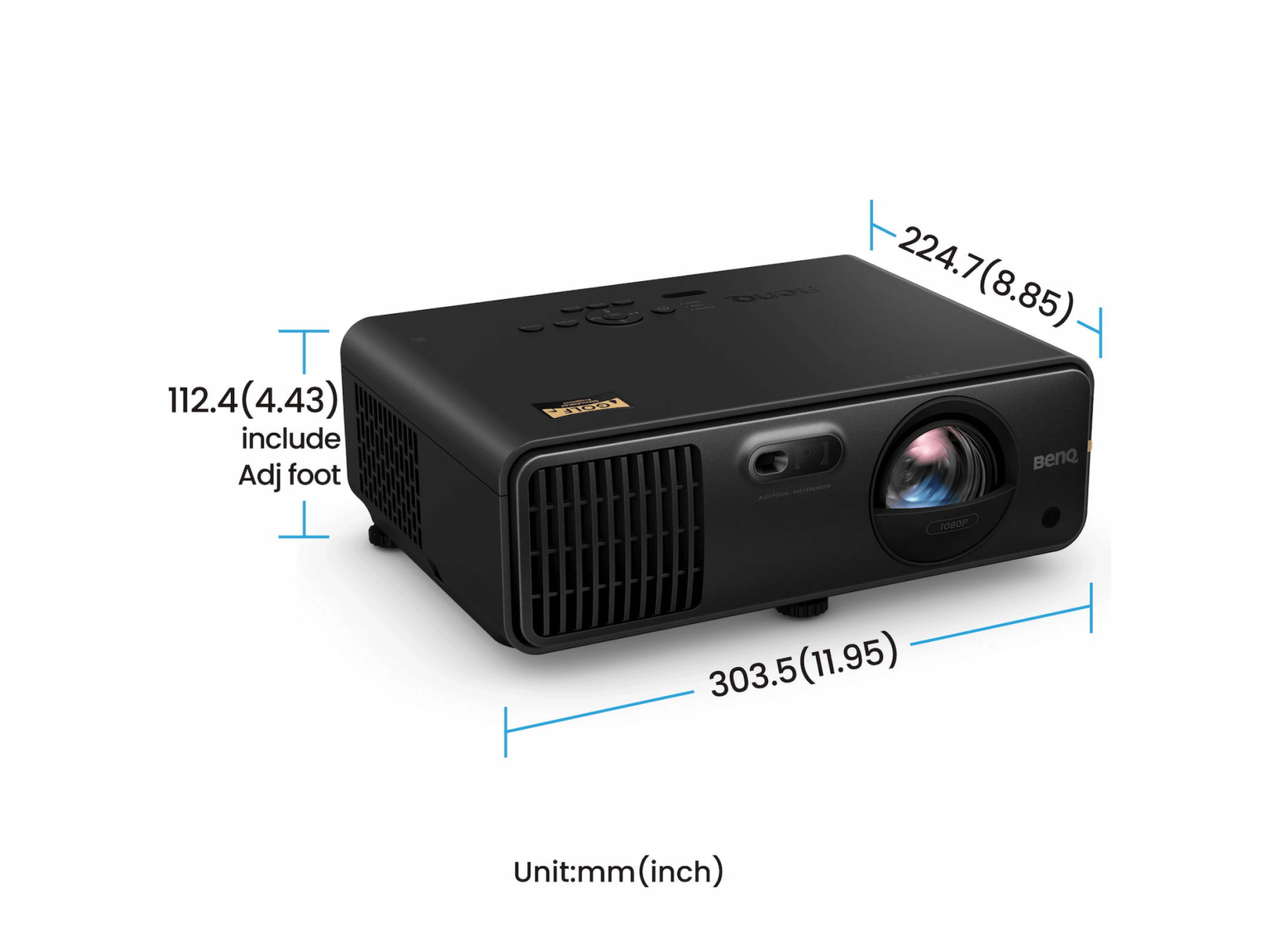BenQ AH700ST 4000 Lumens Short Throw 1080P Laser Golf Simulator Projector by BenQ for Home and Indoor Golf Simulators