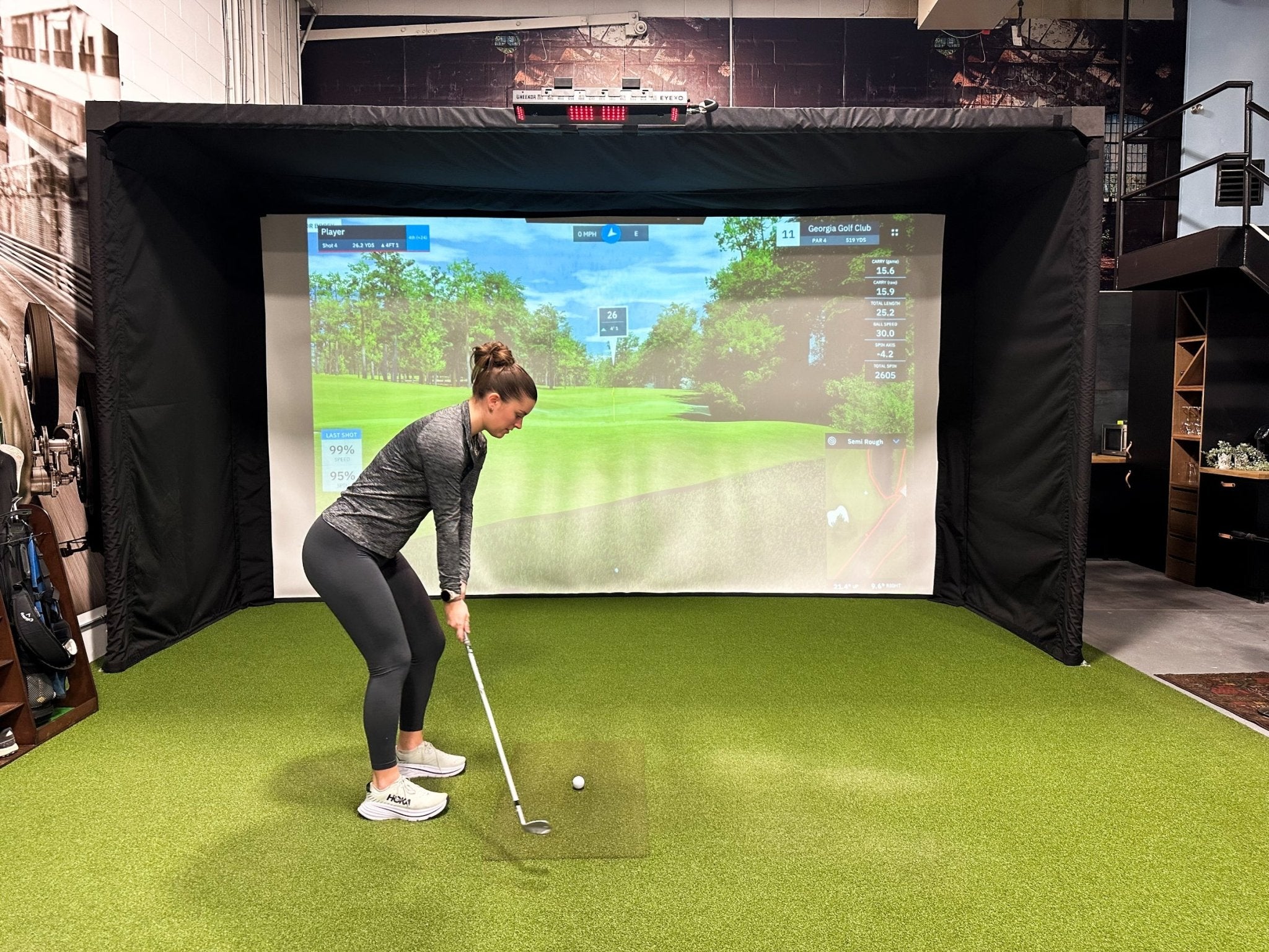 Parlour Series Golf Simulator Enclosure by SportScreen for Home and Indoor Golf Simulators