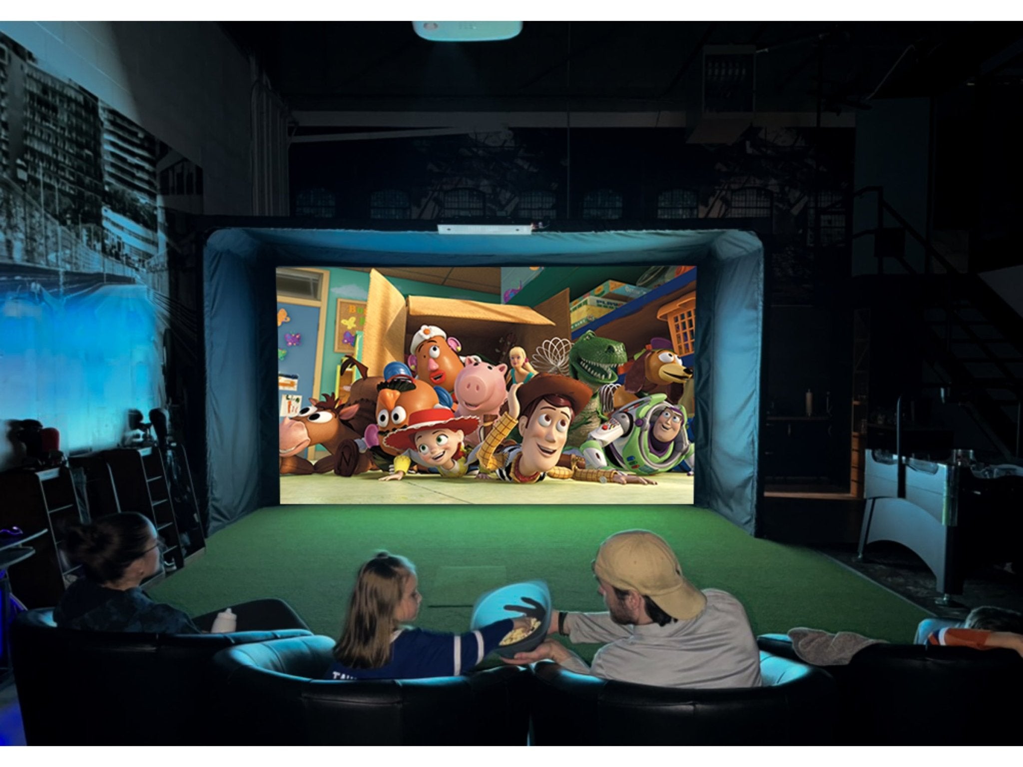 Parlour Series Golf Simulator Enclosure by SportScreen for Home and Indoor Golf Simulators