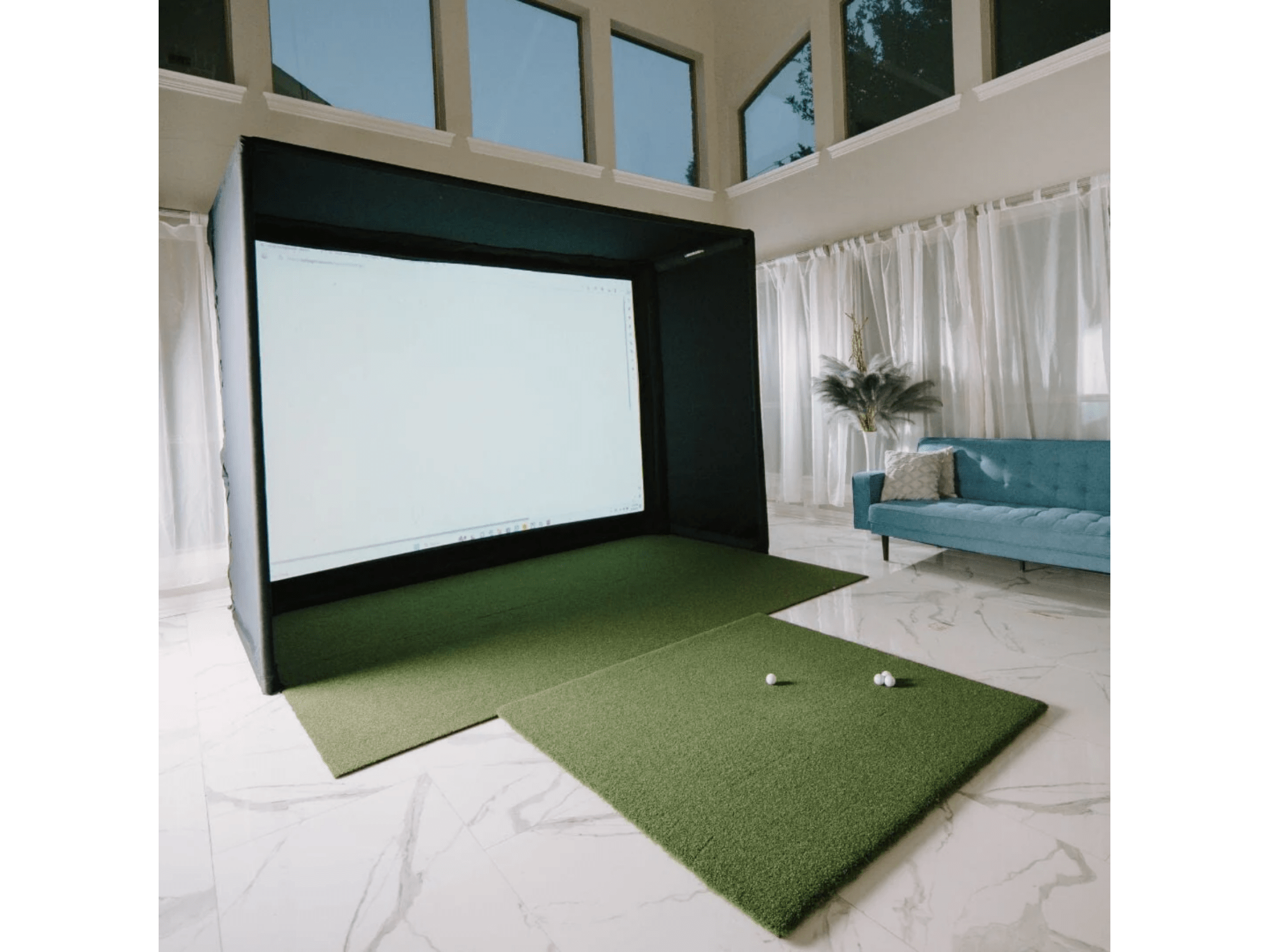 SIG10 Golf Simulator Enclosure by The Indoor Golf Shop for Home and Indoor Golf Simulators