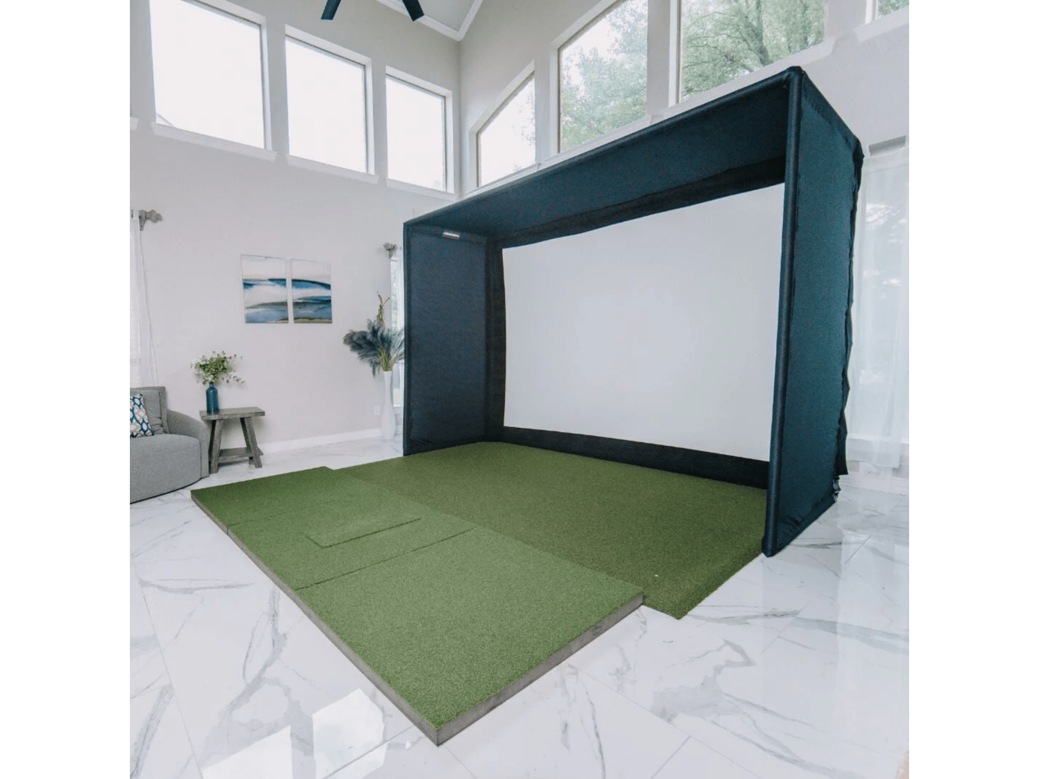 SIG10 Golf Simulator Enclosure by The Indoor Golf Shop for Home and Indoor Golf Simulators