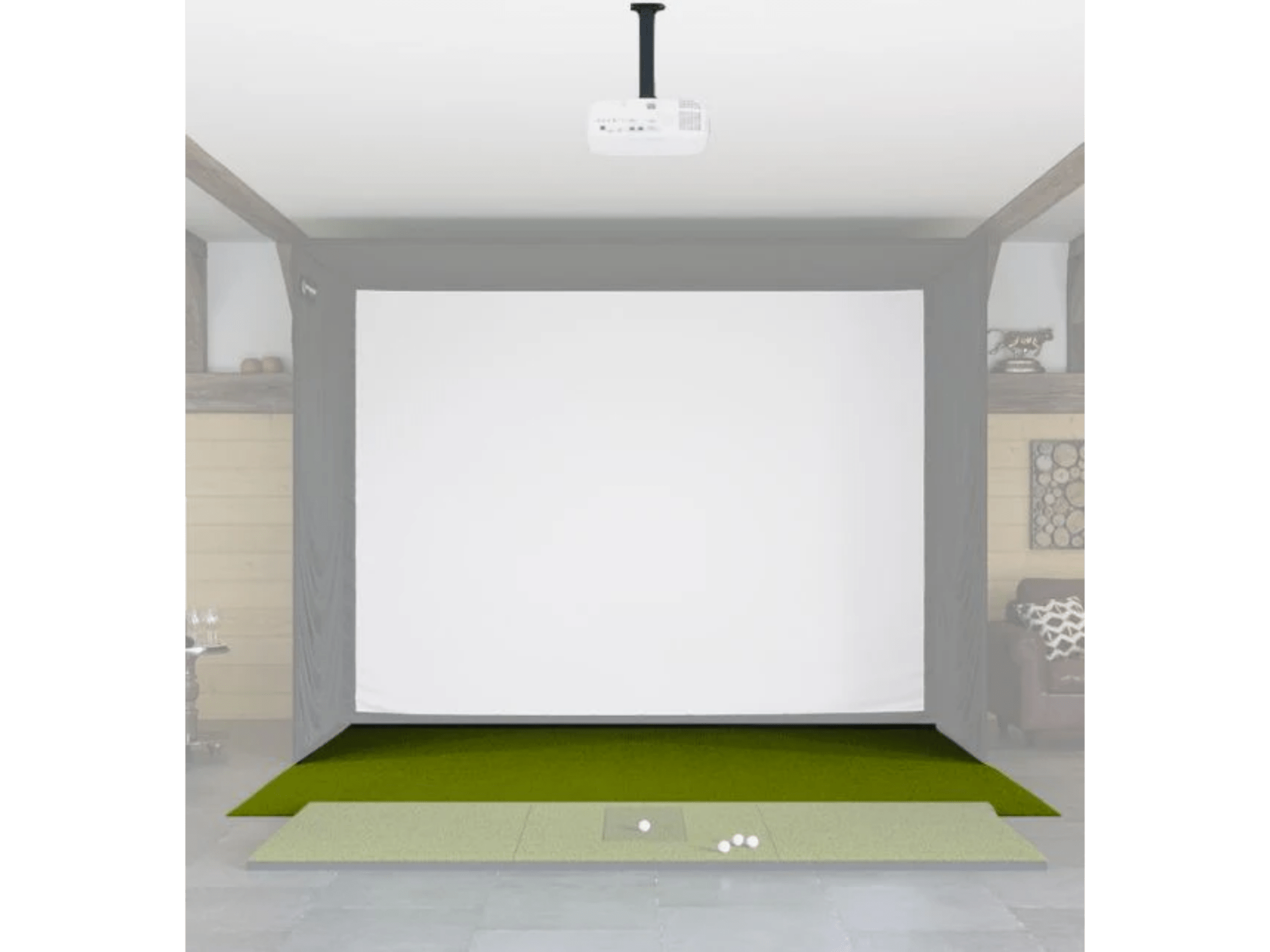 SIG10 Golf Simulator Studio Package by The Indoor Golf Shop for Home and Indoor Golf Simulators