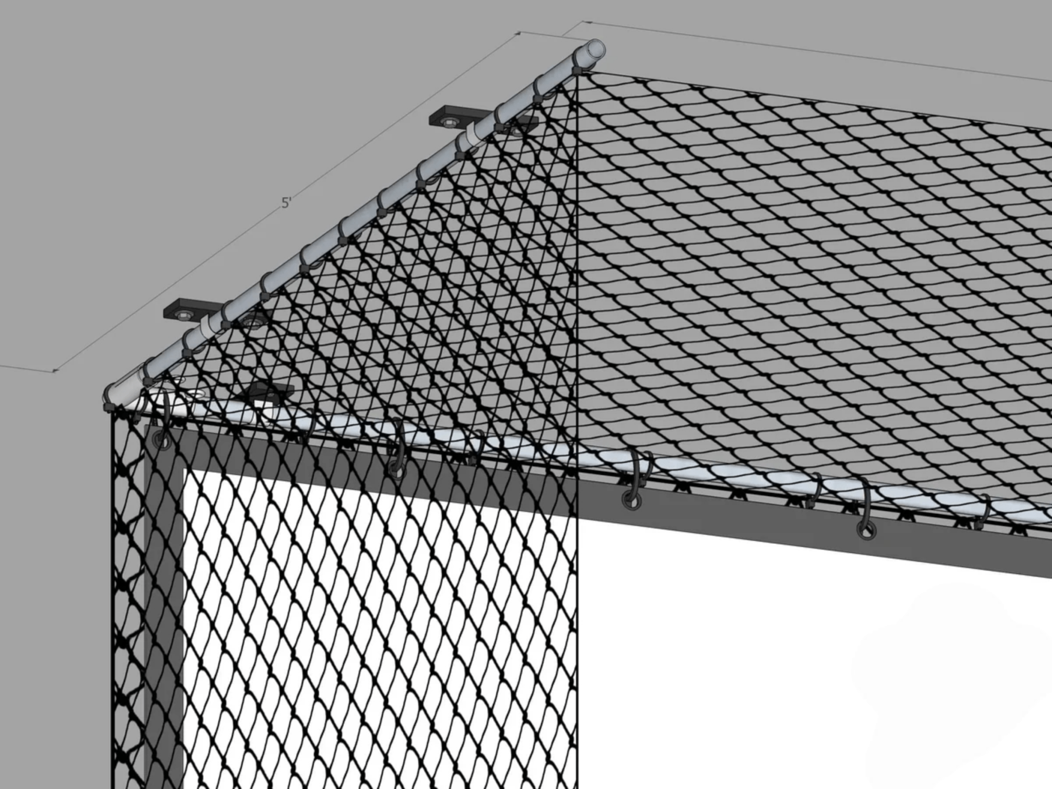 Sky Bay Hanging Golf Simulator Enclosure by AllSportSystems for Home and Indoor Golf Simulators