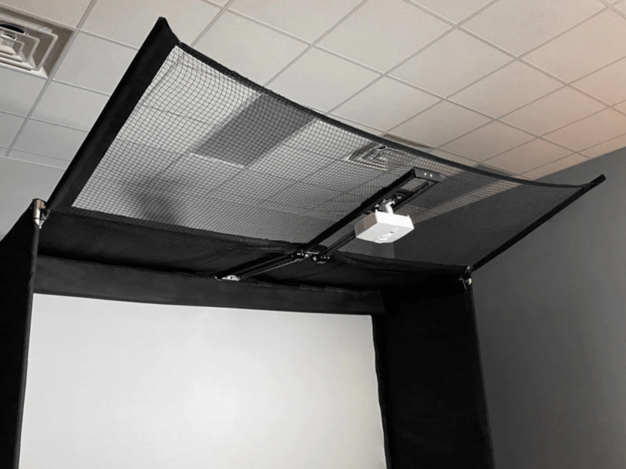 SkyGuard Safety Netting - Top and Sides by AllSportSystems for Home and Indoor Golf Simulators