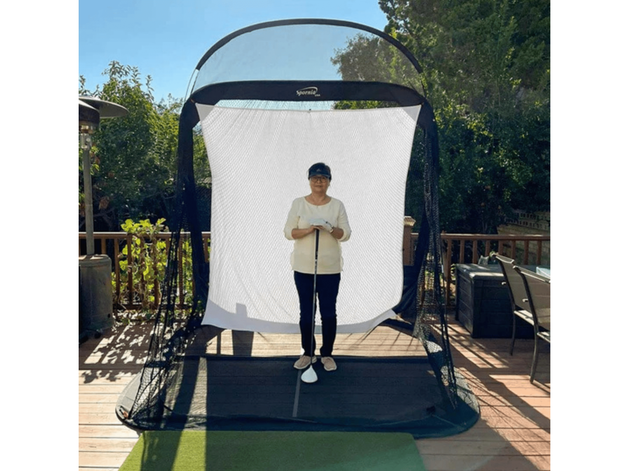 Spornia SPG - 8 Golf Practice Net | XL Edition by Spornia for Home and Indoor Golf Simulators