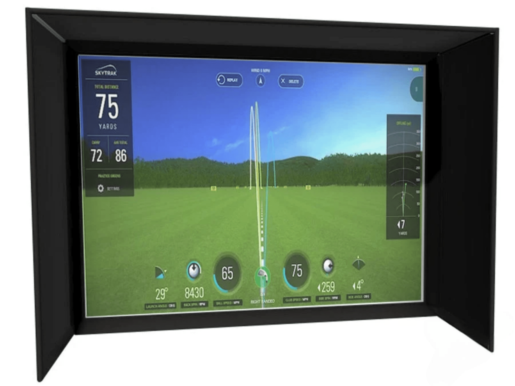 Super Bay LITE Golf Simulator Enclosure by AllSportSystems for Home and Indoor Golf Simulators
