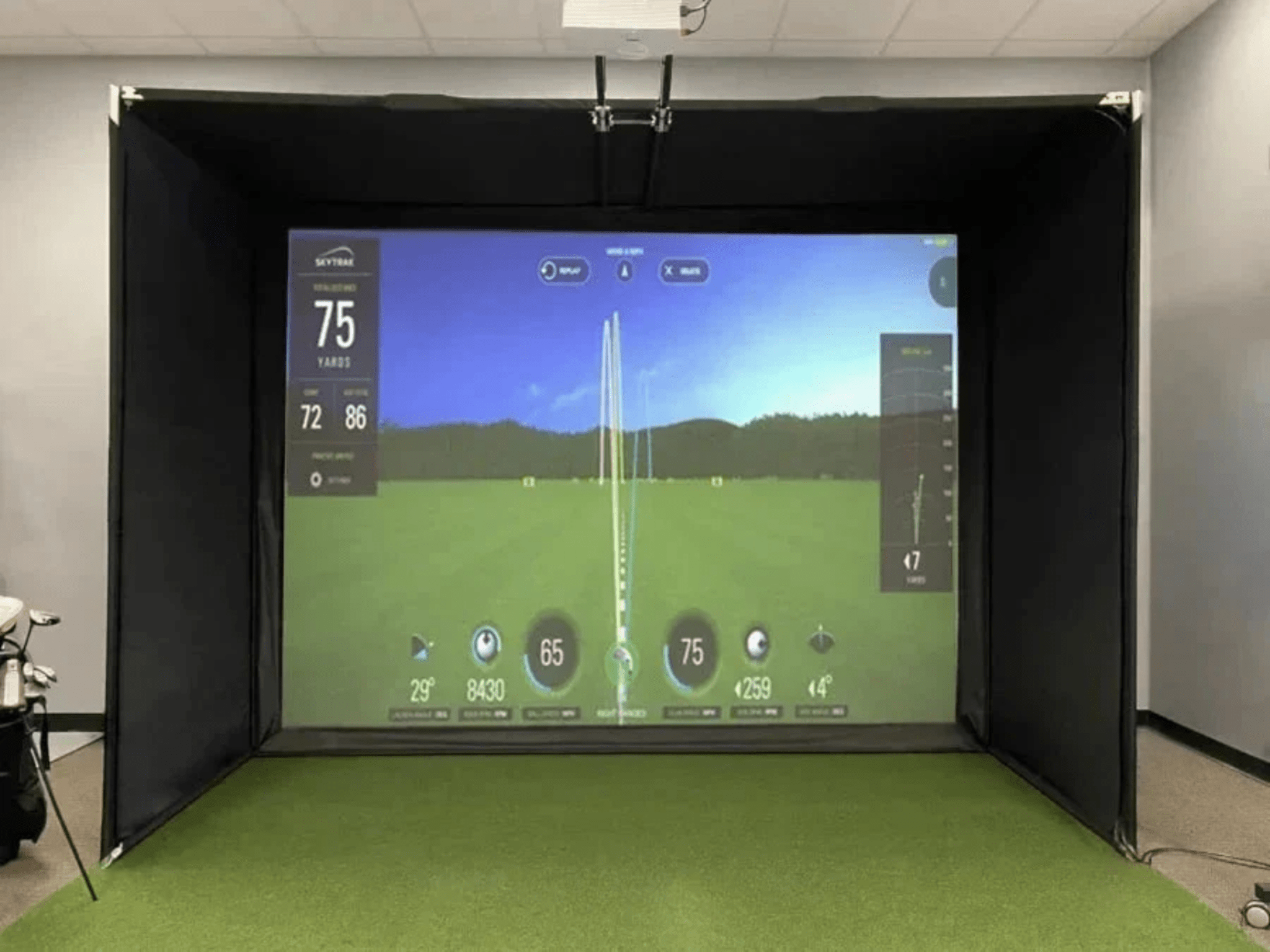 TurfRoll Premium Artificial Turf Flooring by AllSportSystems for Home and Indoor Golf Simulators