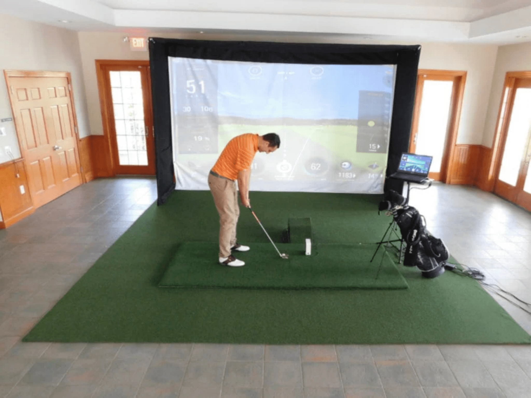 TurfRoll Premium Artificial Turf Flooring by AllSportSystems for Home and Indoor Golf Simulators