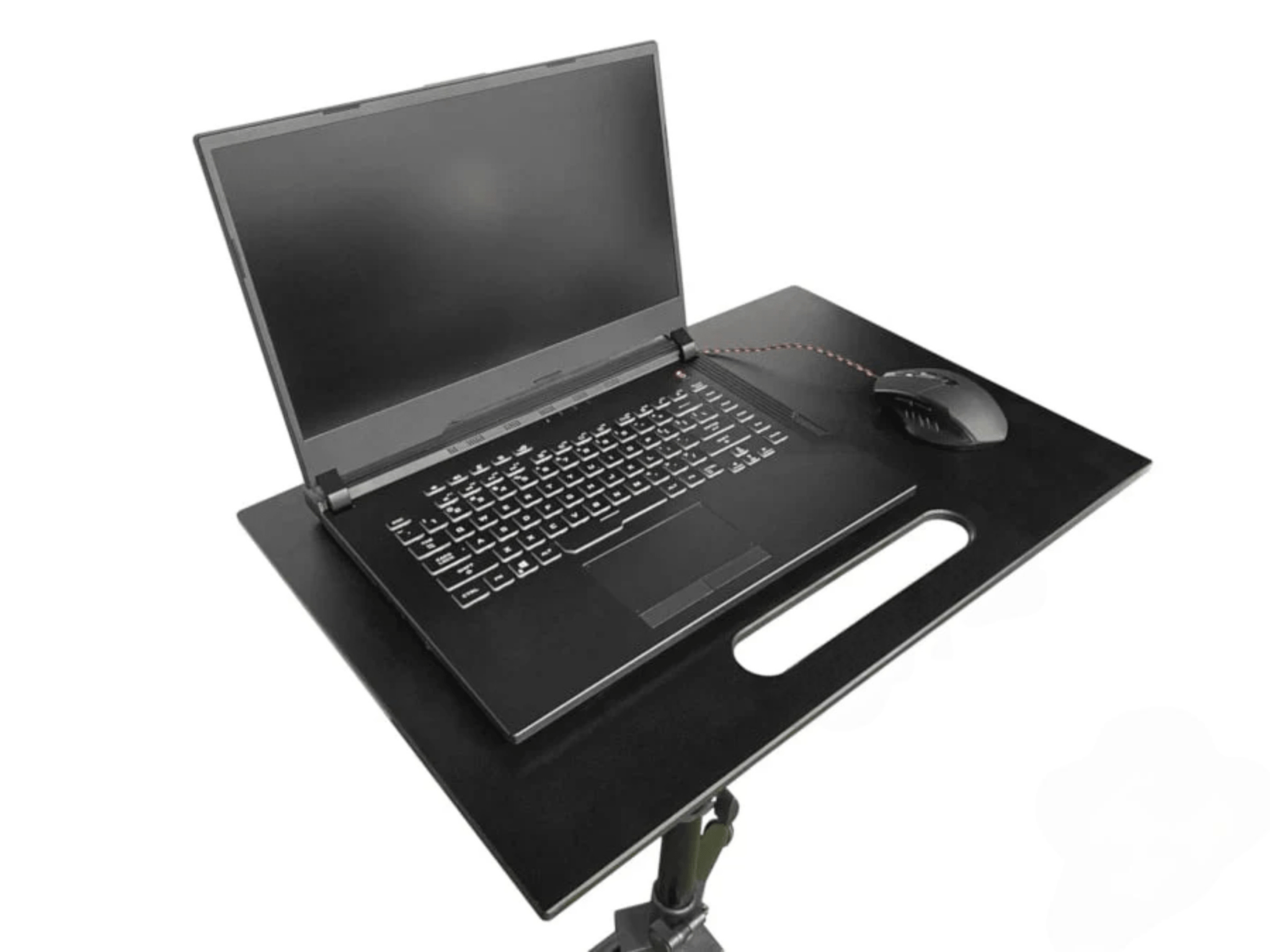 Ultra Portable Laptop Stand by AllSportSystems for Home and Indoor Golf Simulators