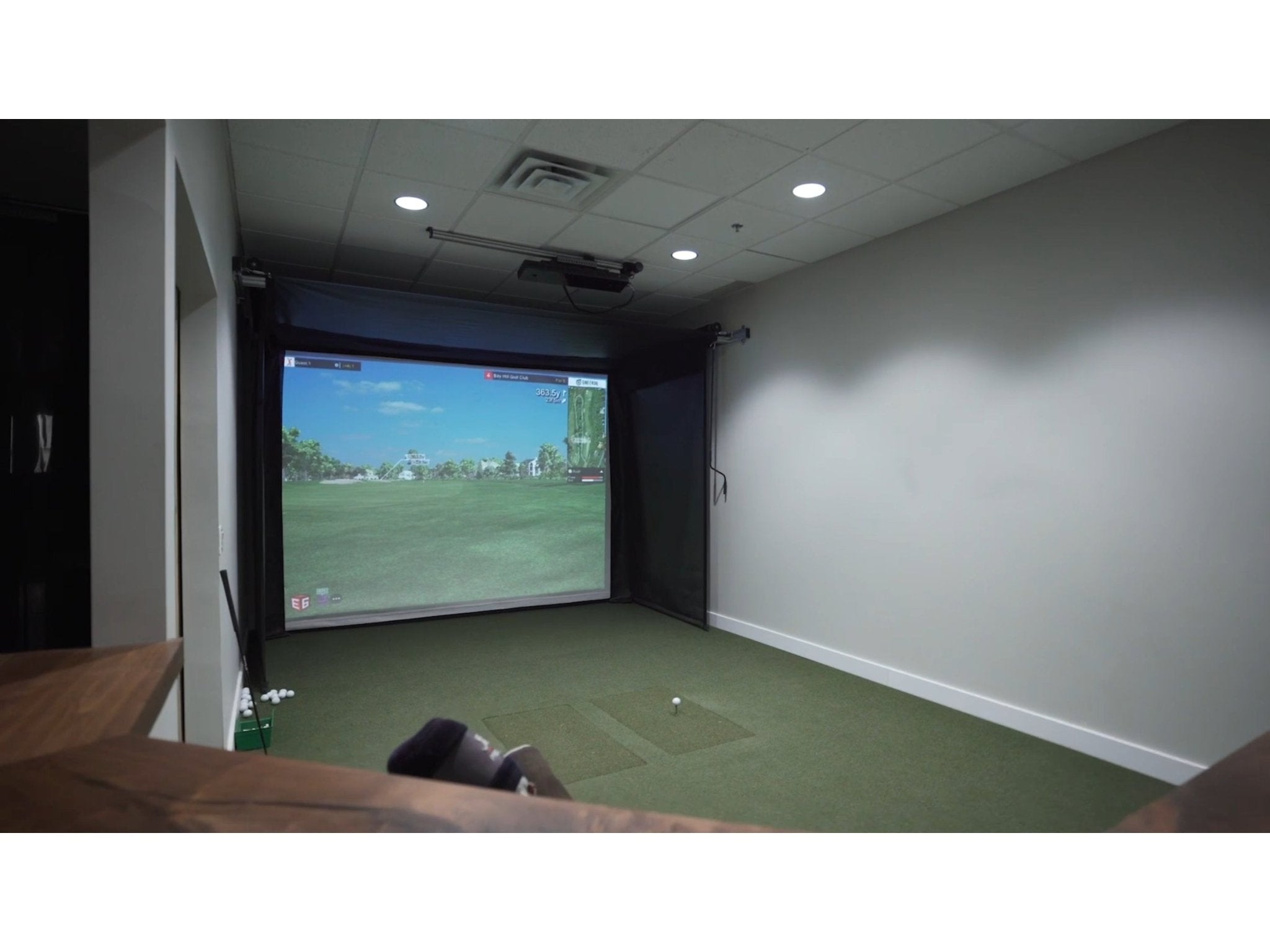 Vanish Retractable Golf Simulator Enclosure by SportScreen for Home and Indoor Golf Simulators